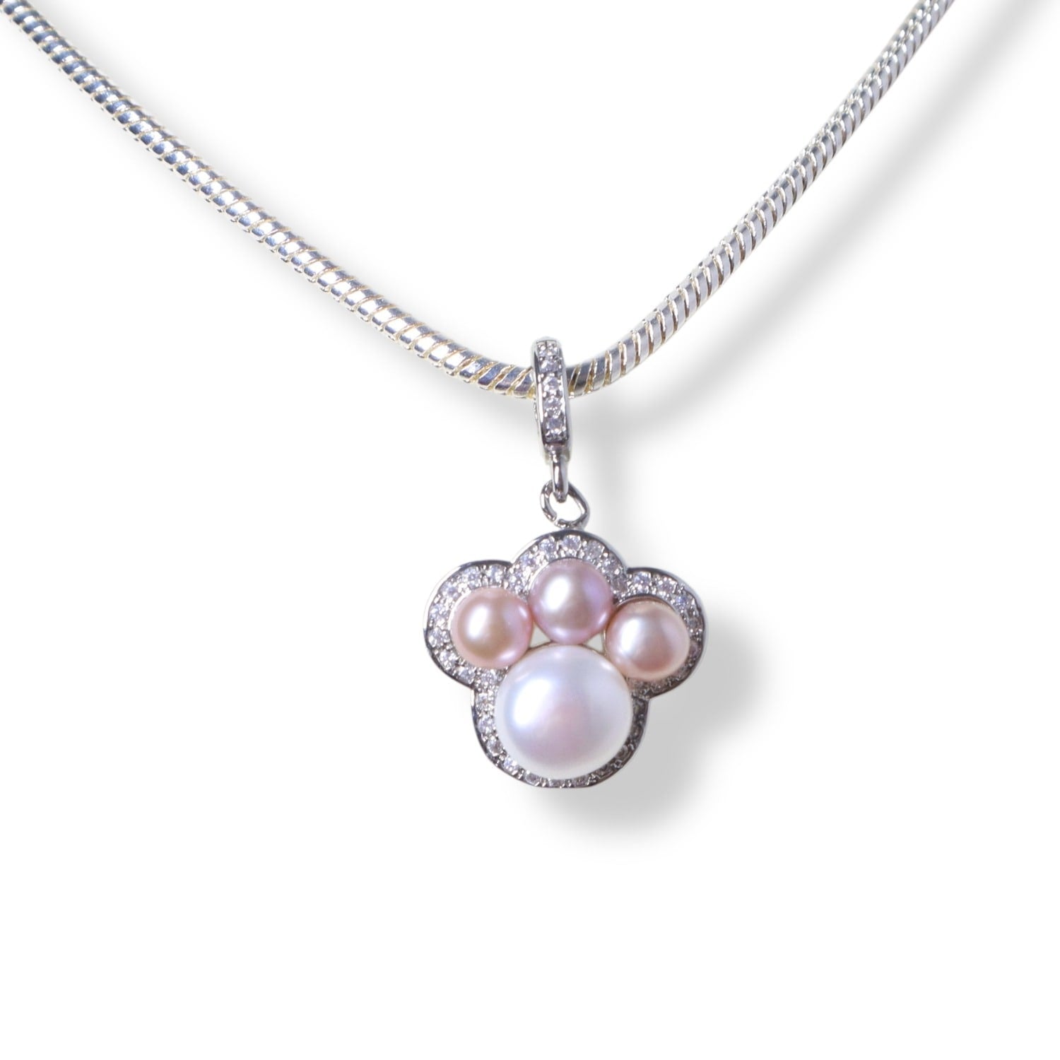 Sterling Paw Charm Necklace