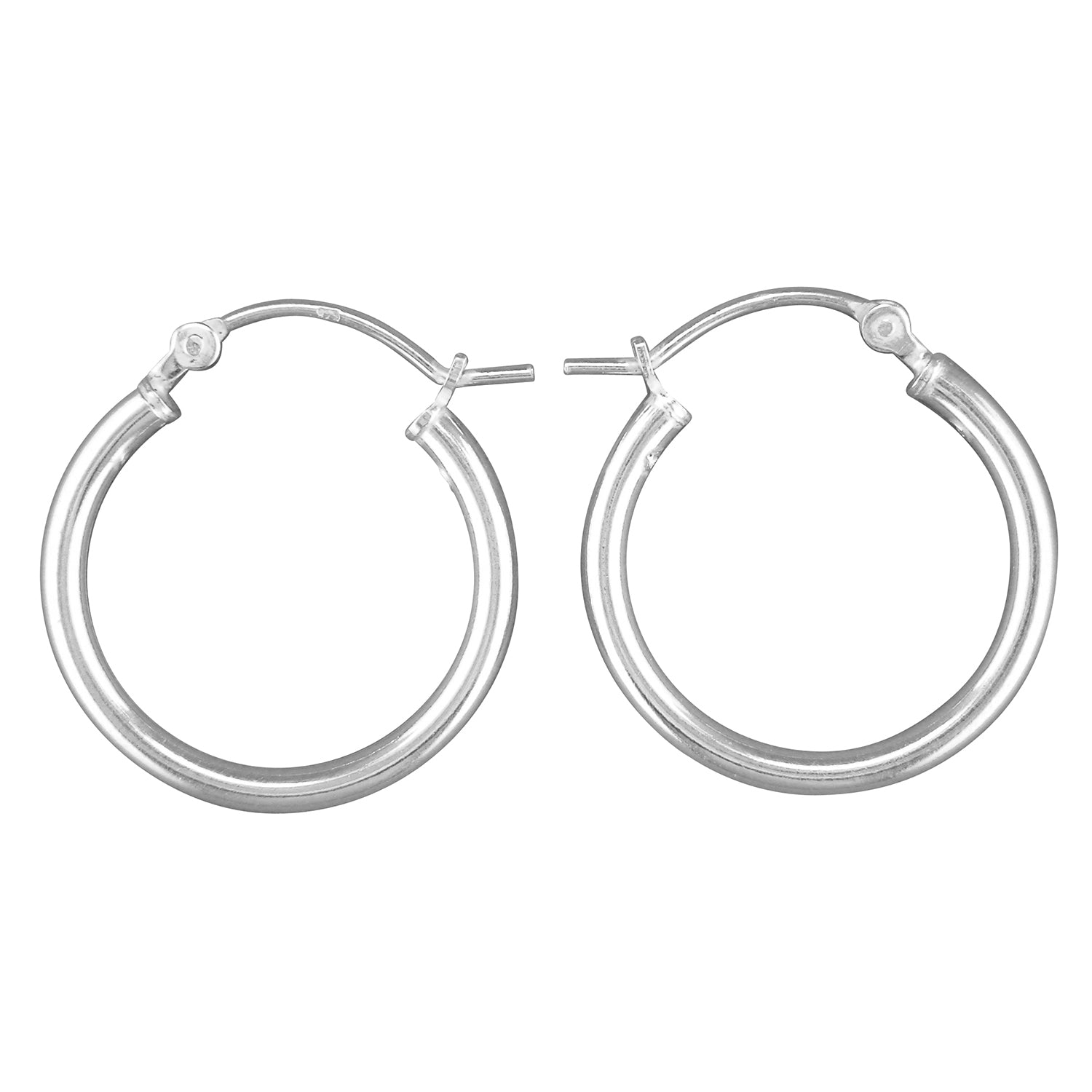 Sterling Silver Small Sleeper Creole-Hinged Hoop Earrings