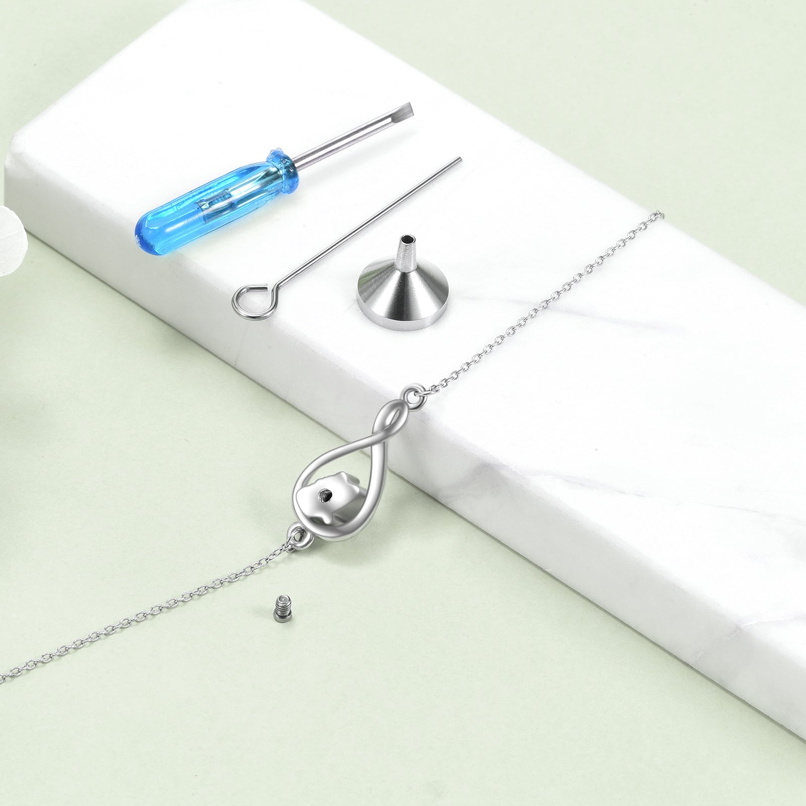 Sterling Silver Abalone Shellfish Butterfly & Infinity Symbol Urn Bracelet for Ashes