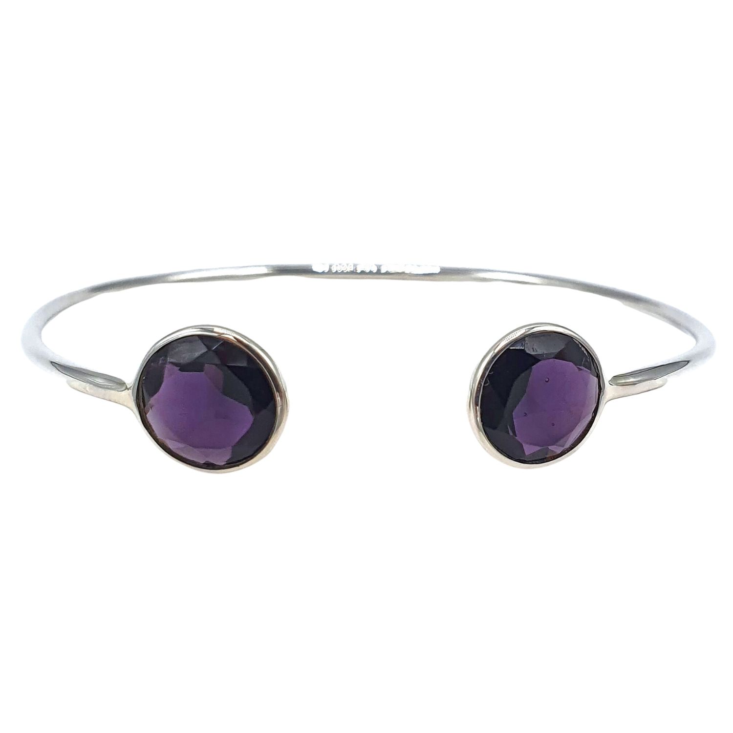 Sterling Silver Amethyst February Birthstone Glow Bracelet