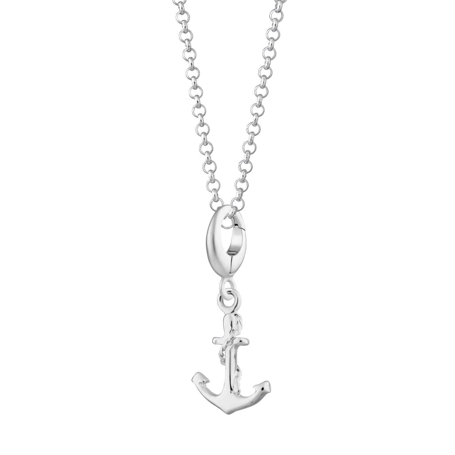 Sterling Silver Anchor Charm Necklace