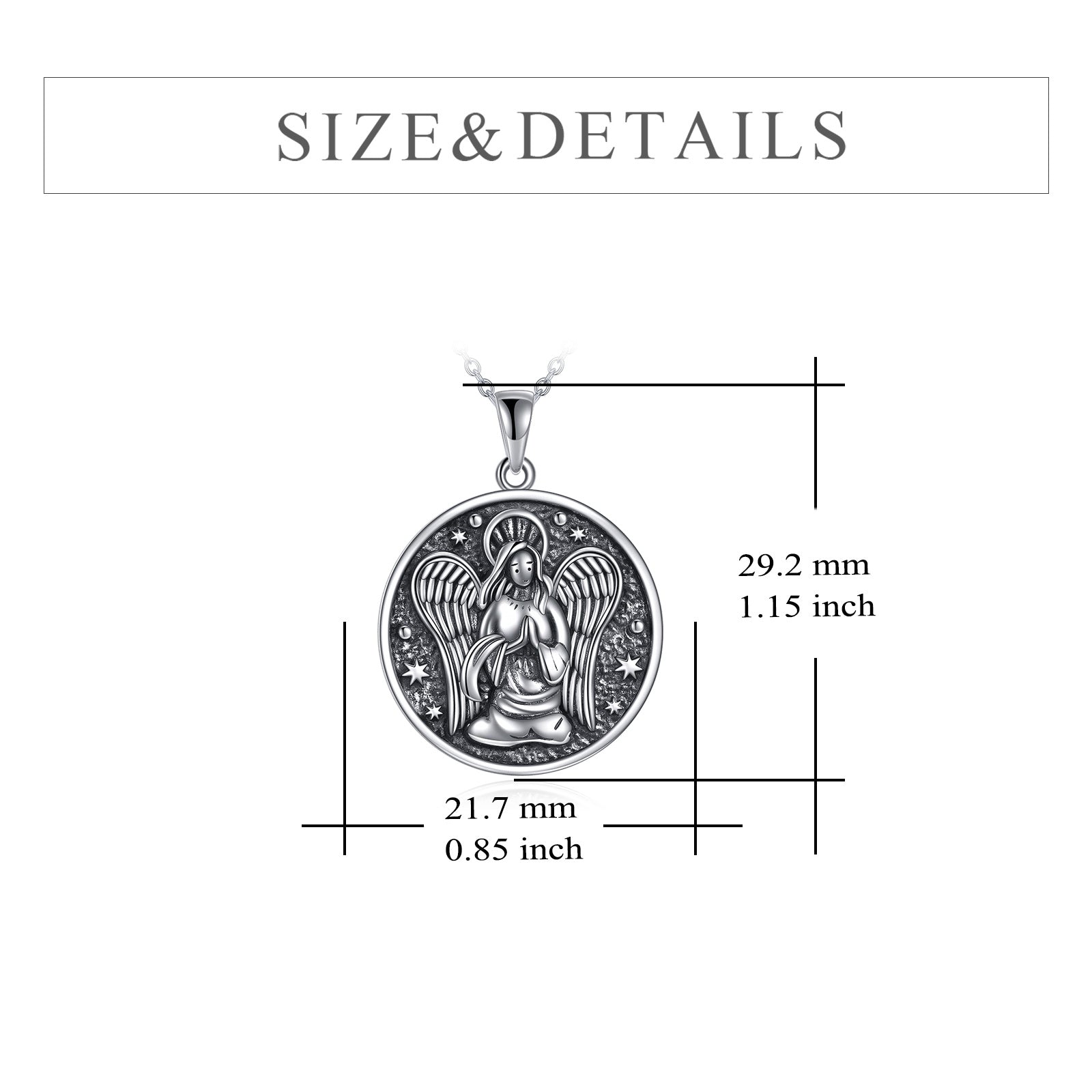 Sterling Silver Angel Pendant Necklace
