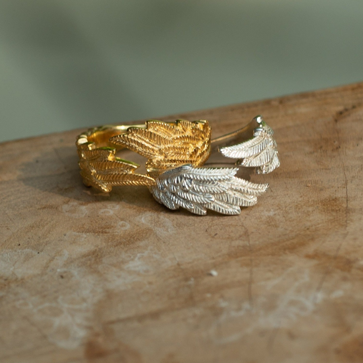Sterling Silver Angel Wing Hug Ring