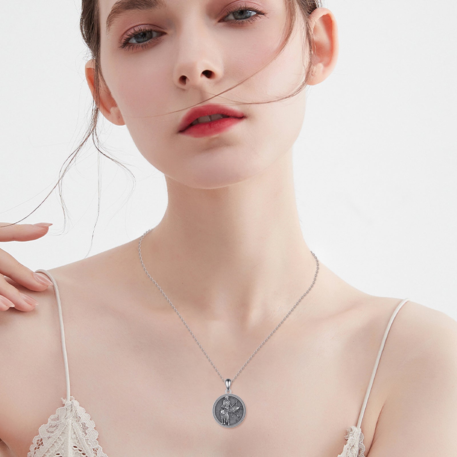 Sterling Silver Artemis Goddess Pendant Necklace
