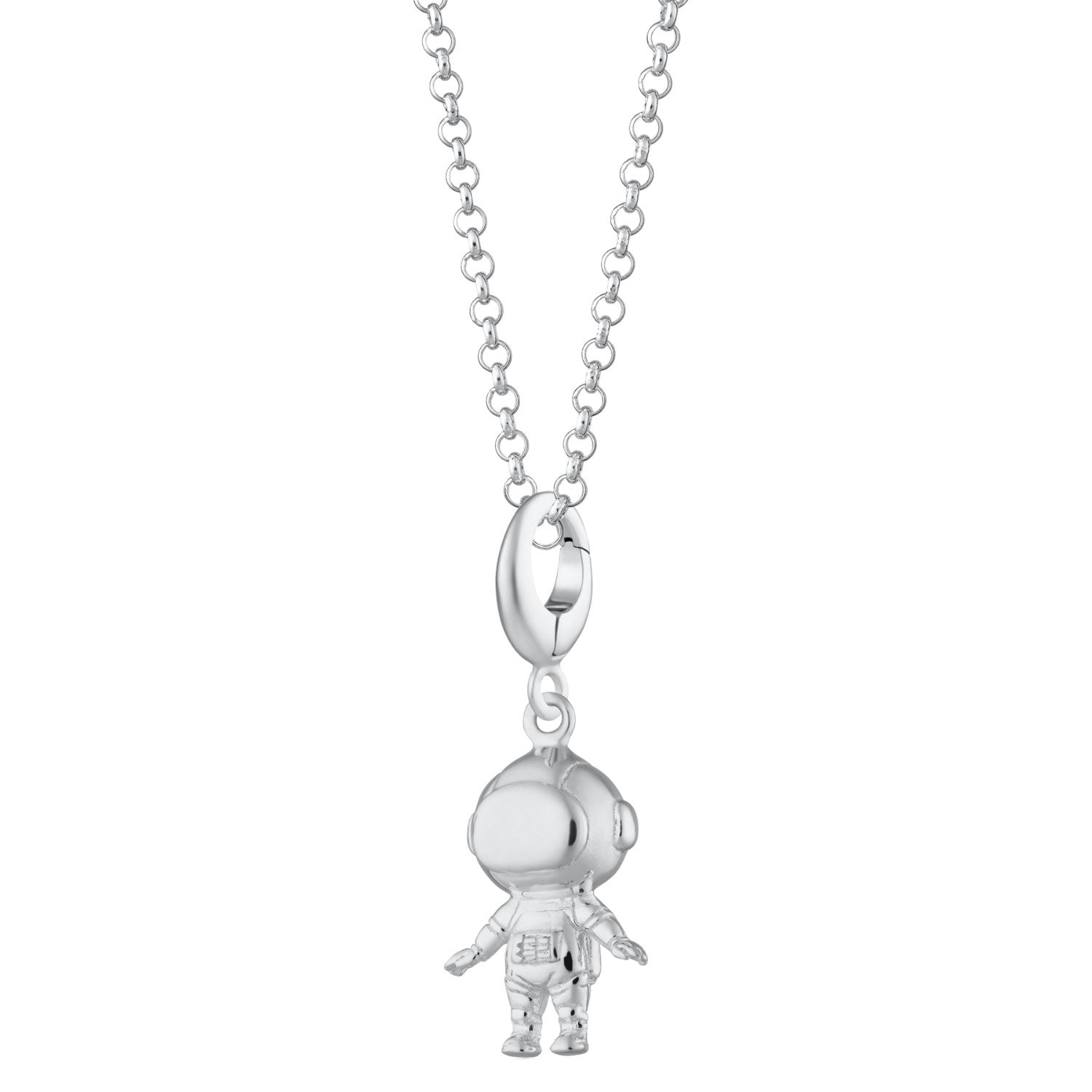 Sterling Silver Astronaut Charm Necklace