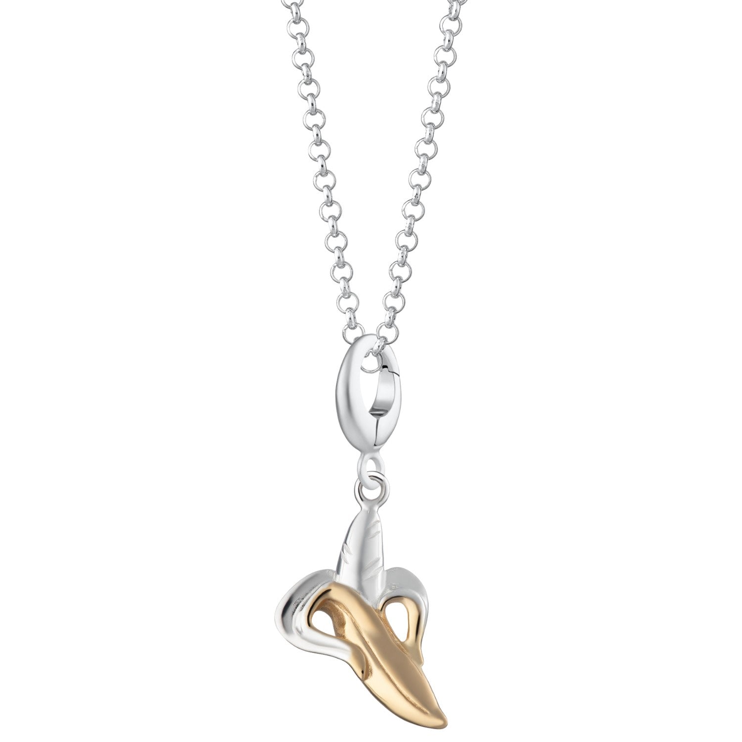 Sterling Silver Banana Charm Necklace