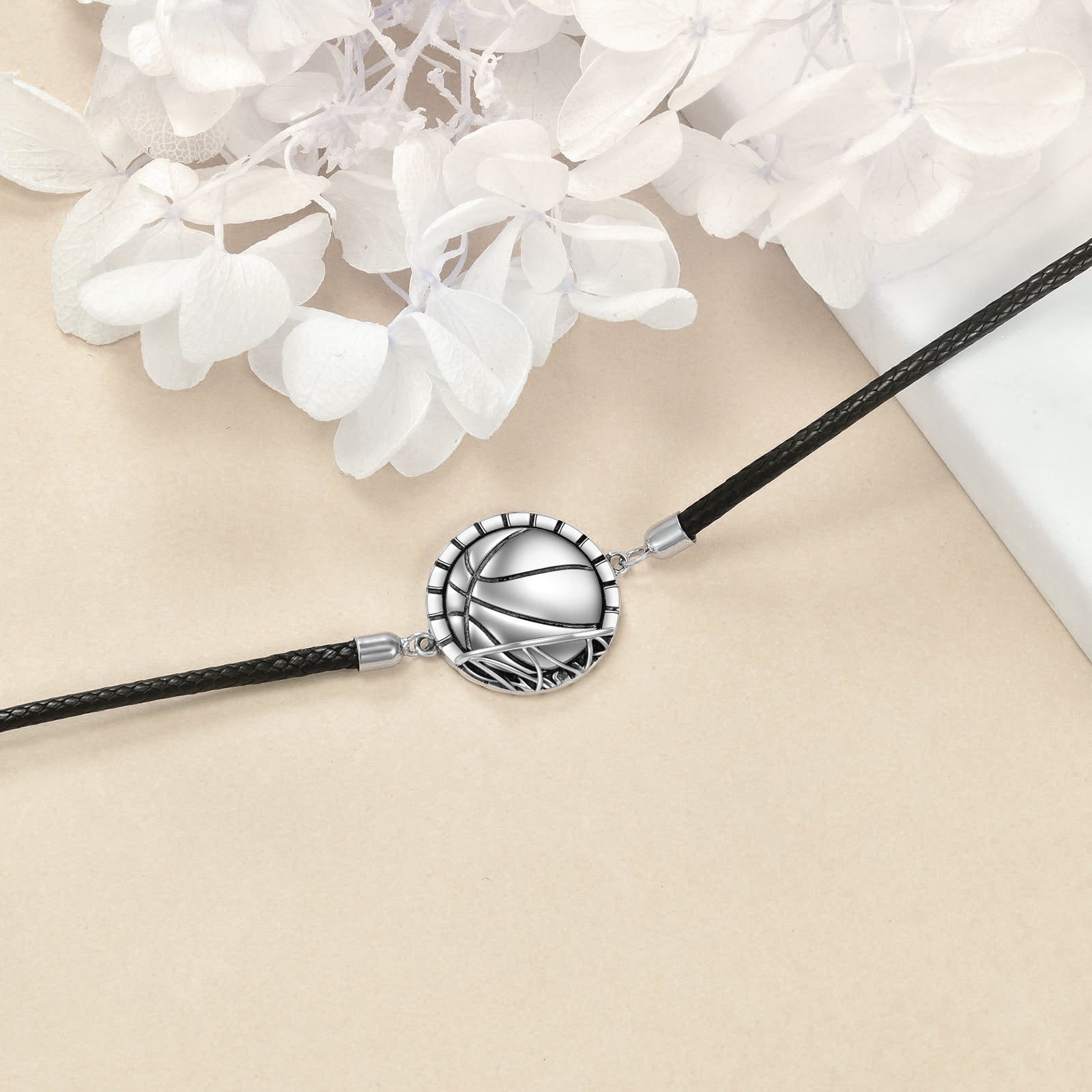 Sterling Silver Basketball Charm Bracelet