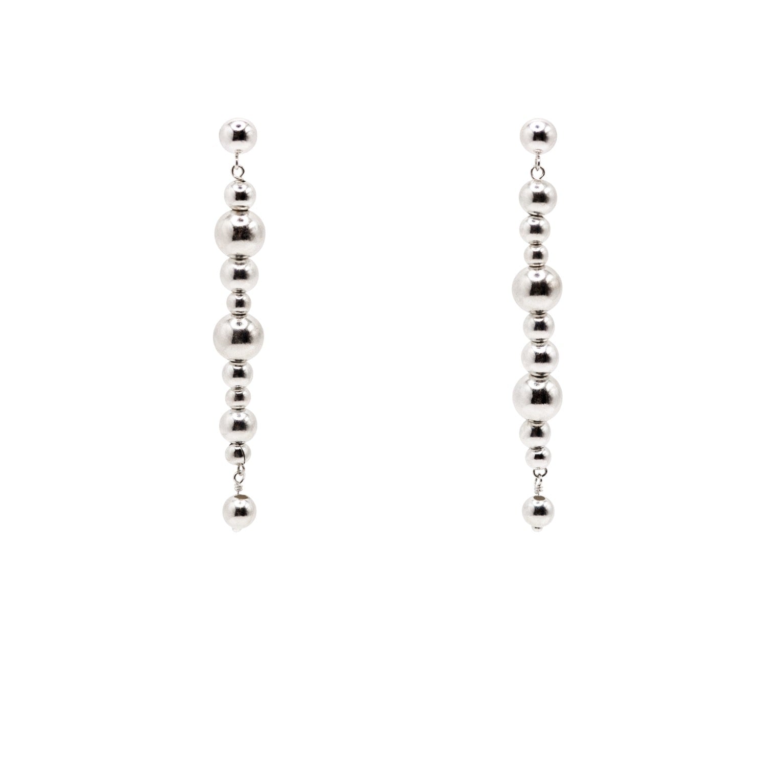 Sterling Silver Beaded Earrings La Chenille