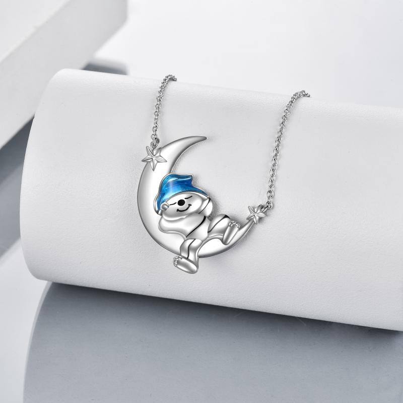Sterling Silver Bear Pendant Necklace