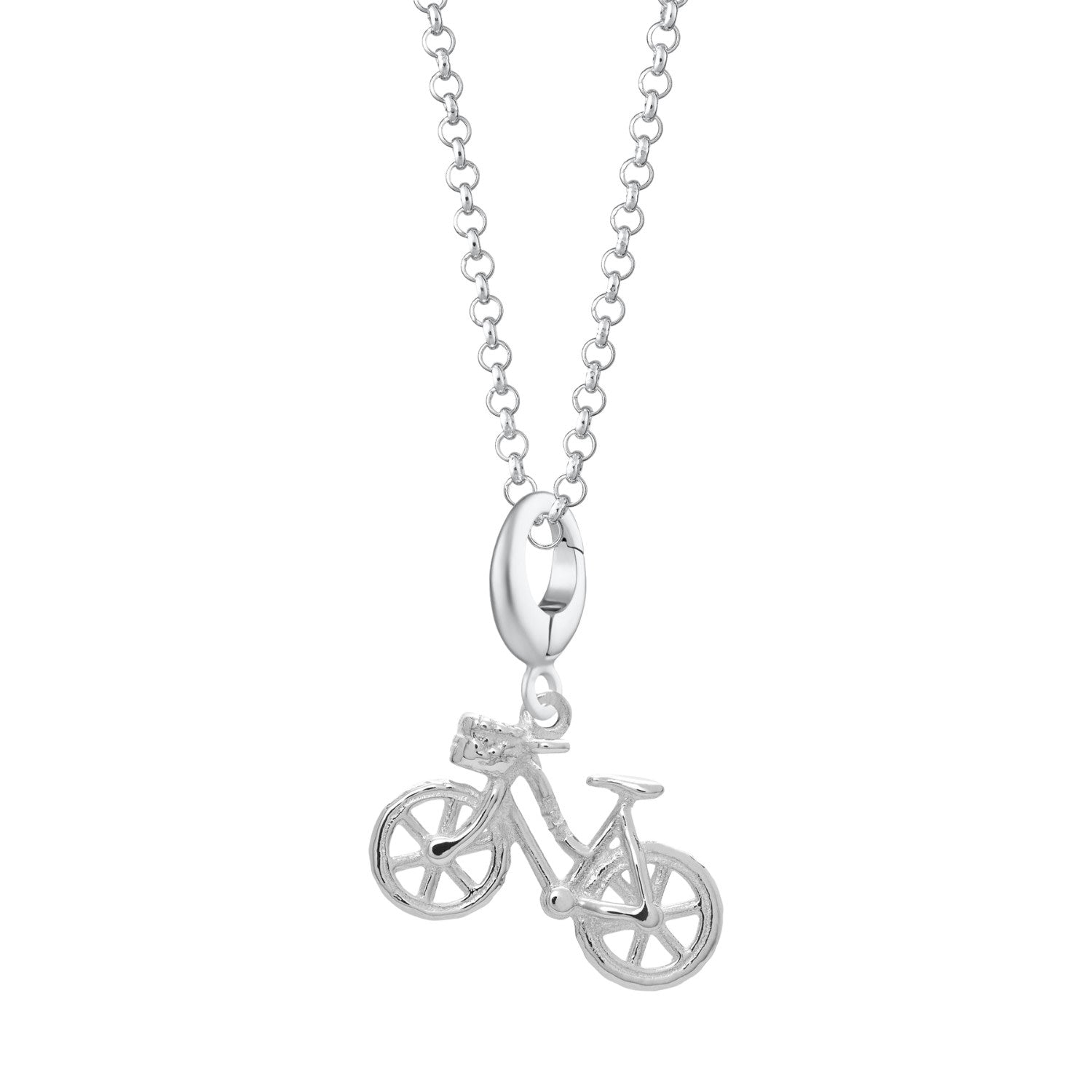 Sterling Silver Bicycle Charm Necklace
