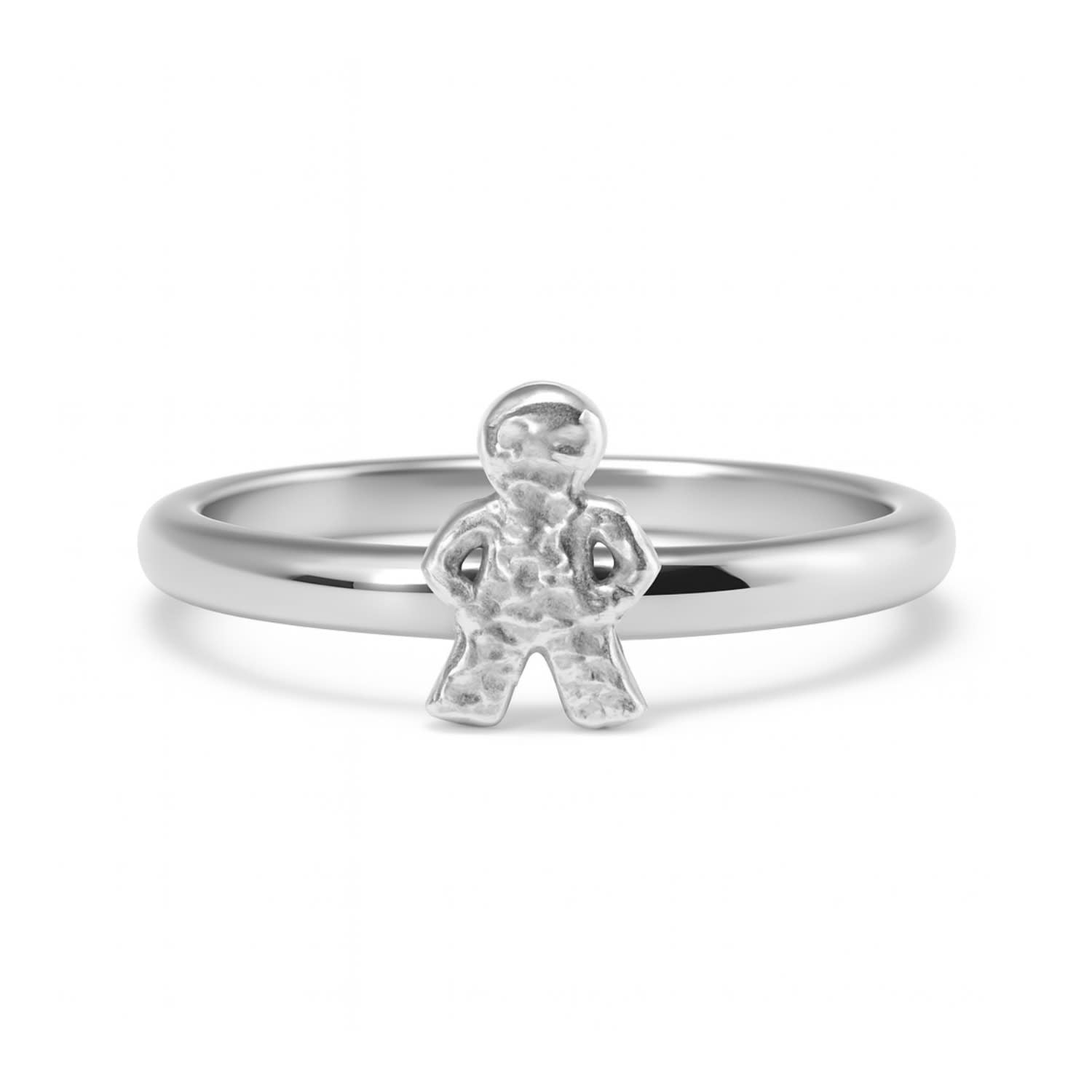 Sterling Silver Boy Ring – Tender, Adjustable, Meaningful - Unaloe Handmade Ring For Women