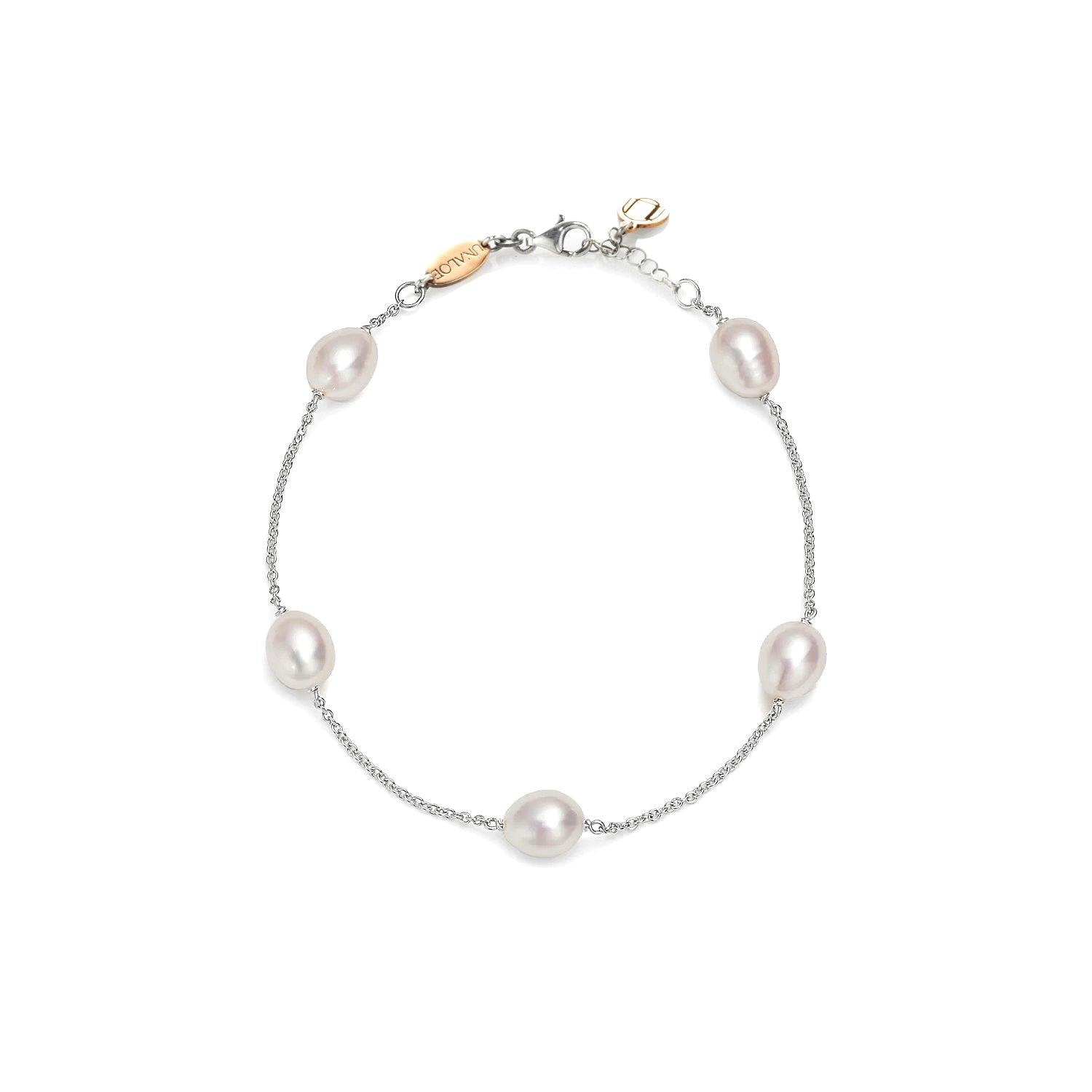 Sterling Silver Bracelet With Natural Baroque Pearls – Subtle Elegance