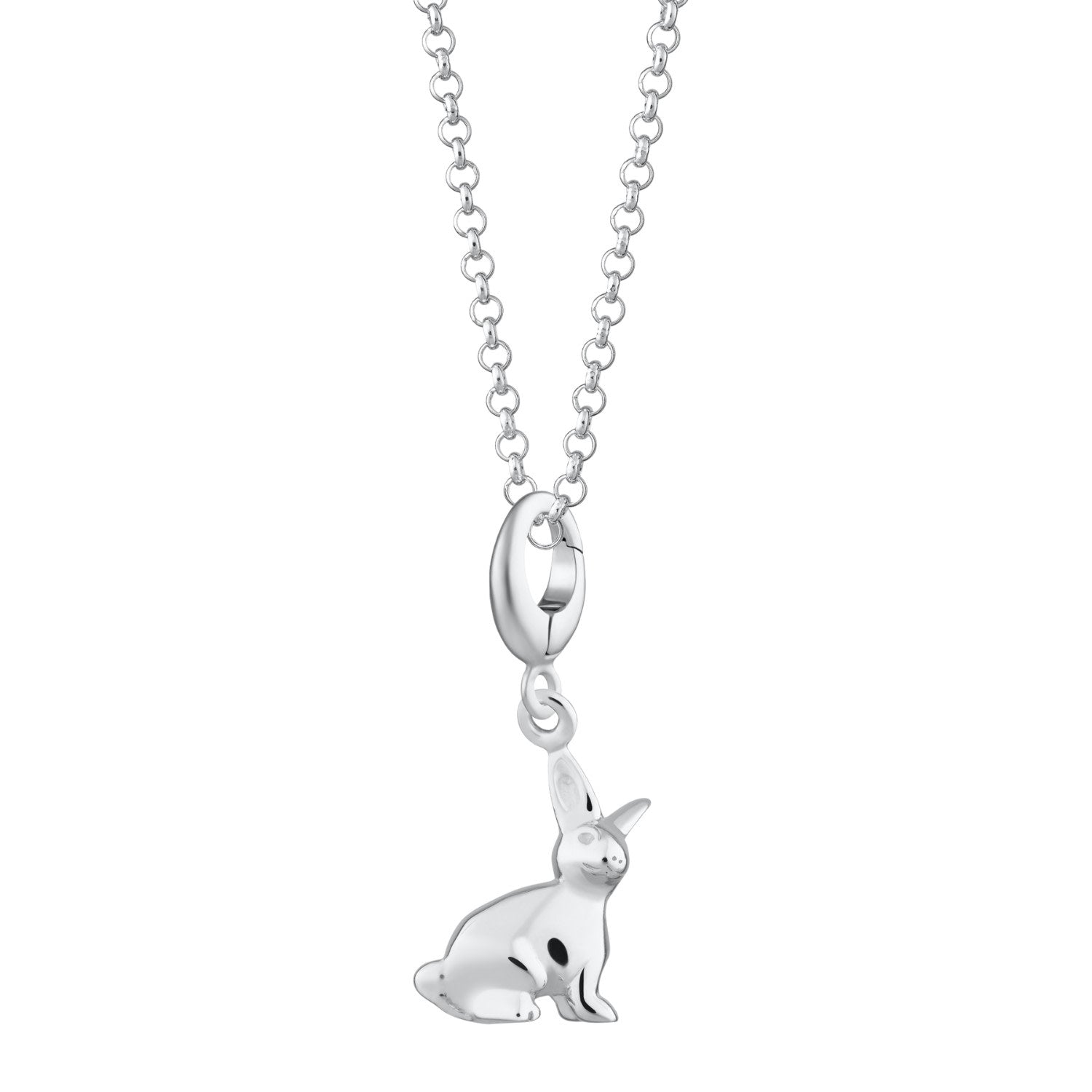 Sterling Silver Bunny Charm Necklace