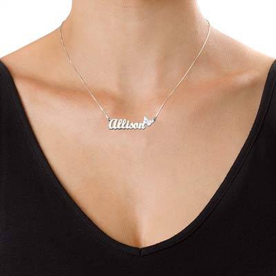 Kids Jewelry - Sterling Silver Butterfly Name Necklace