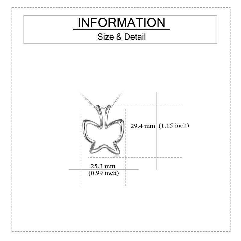 Sterling Silver Butterfly & Ring Holder Pendant Necklace