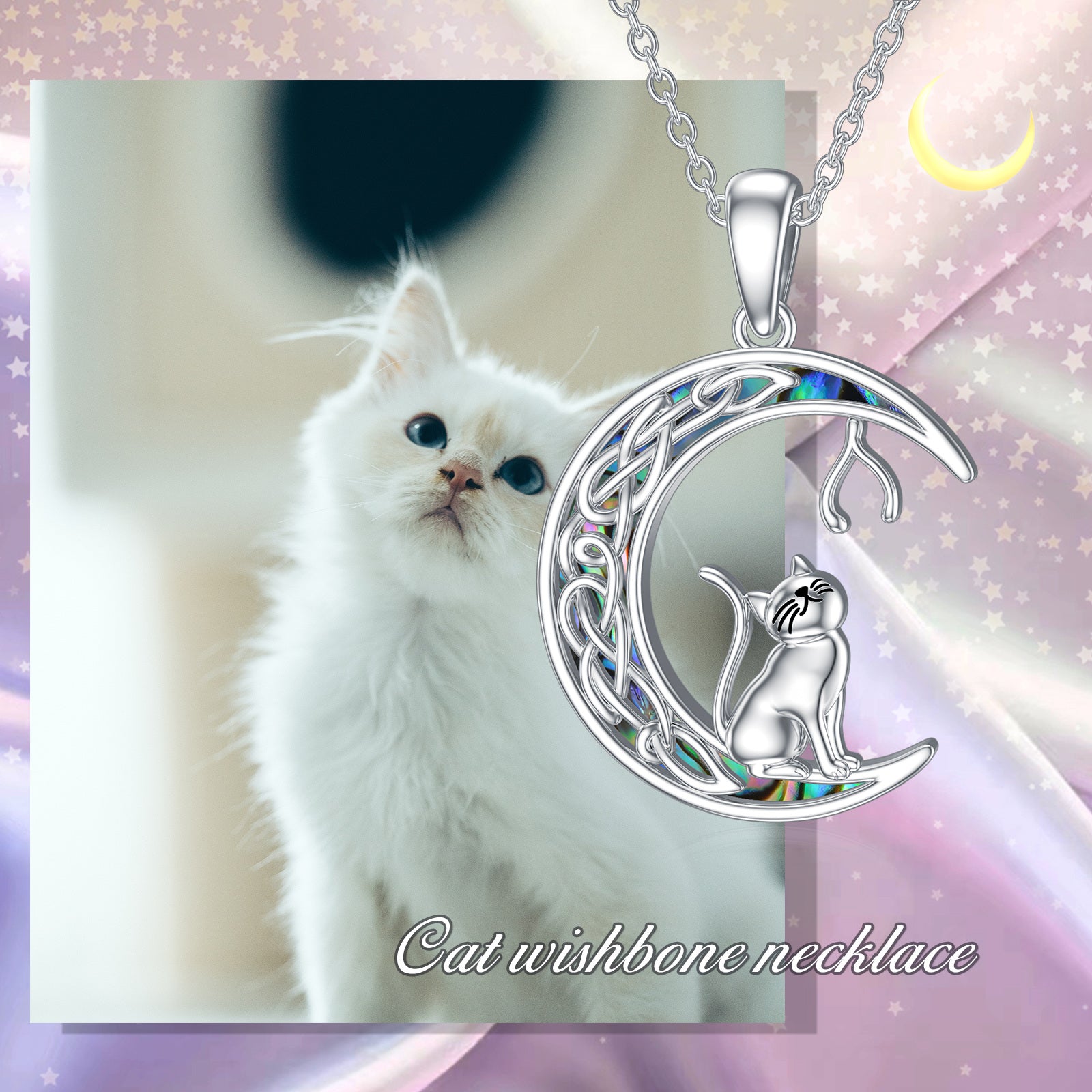 Sterling Silver Cat Pendant Necklace