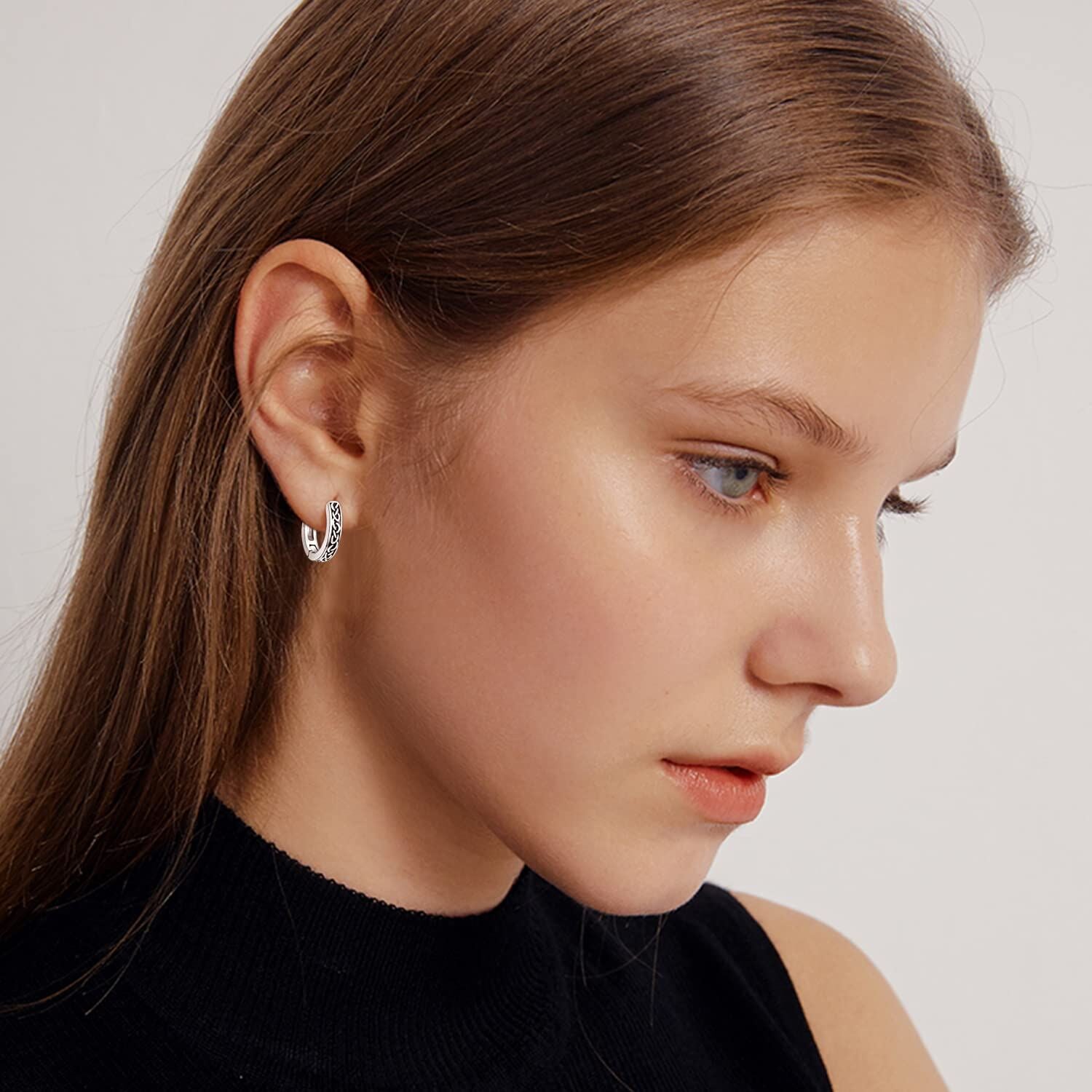 Sterling Silver Celtic Knot Hoop Earrings