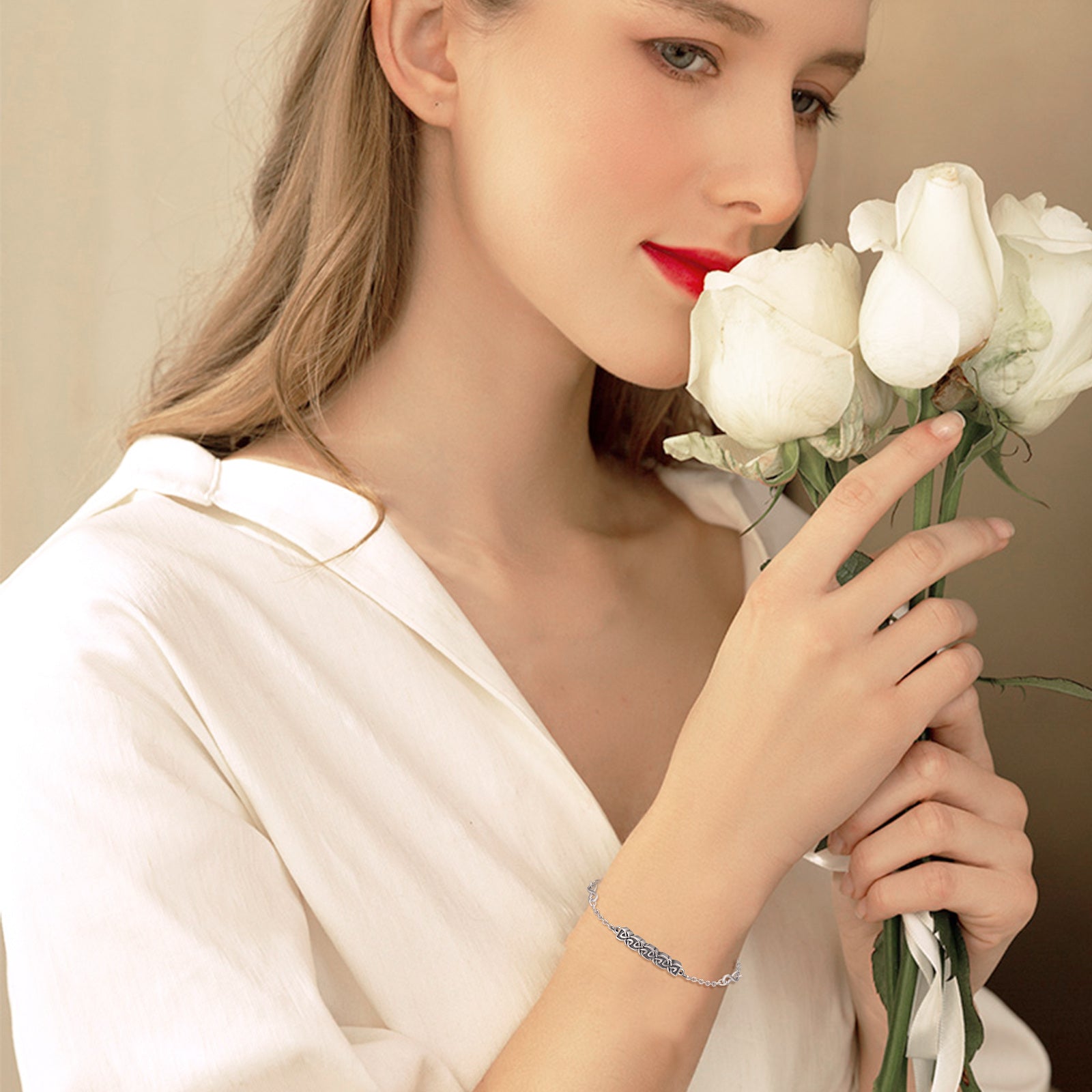 Sterling Silver Celtic Knot & Infinity Symbol Charm Bracelet