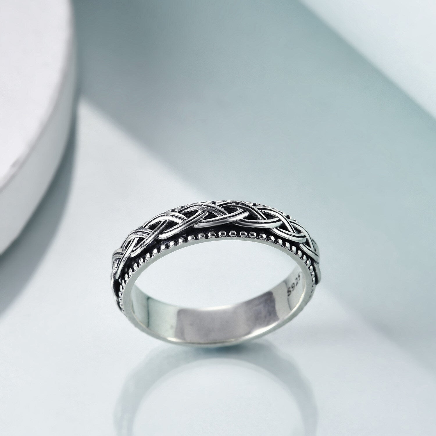 Sterling Silver Celtic Knot Spinner Ring
