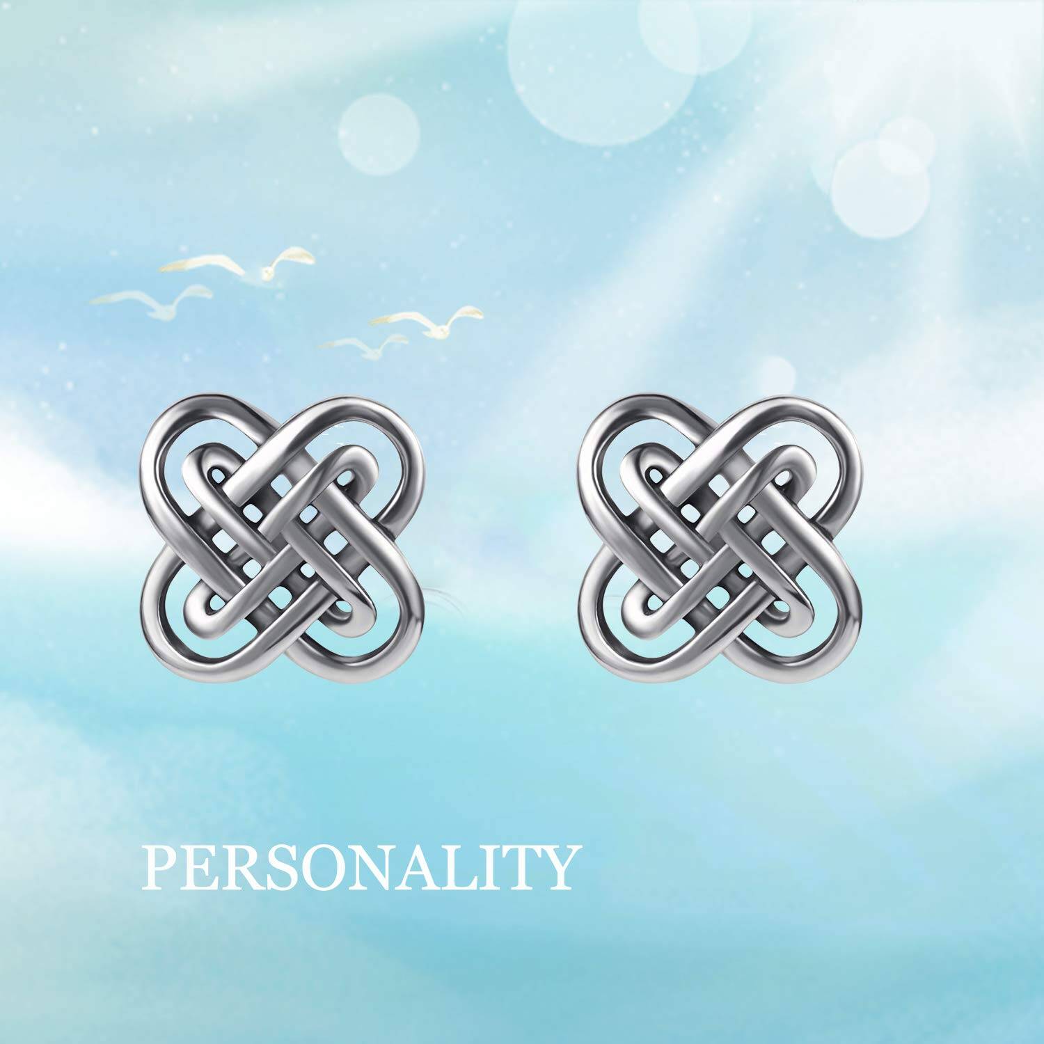 Sterling Silver Celtic Knot Stud Earrings