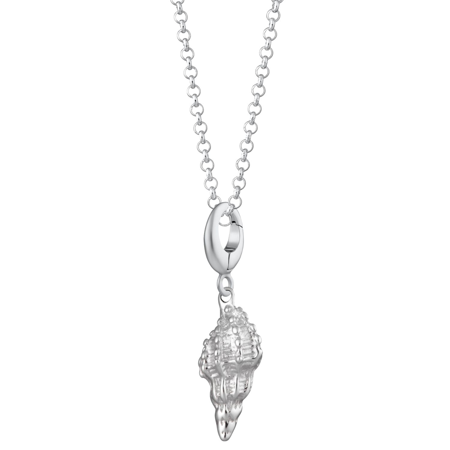 Sterling Silver Conch Shell Charm Necklace