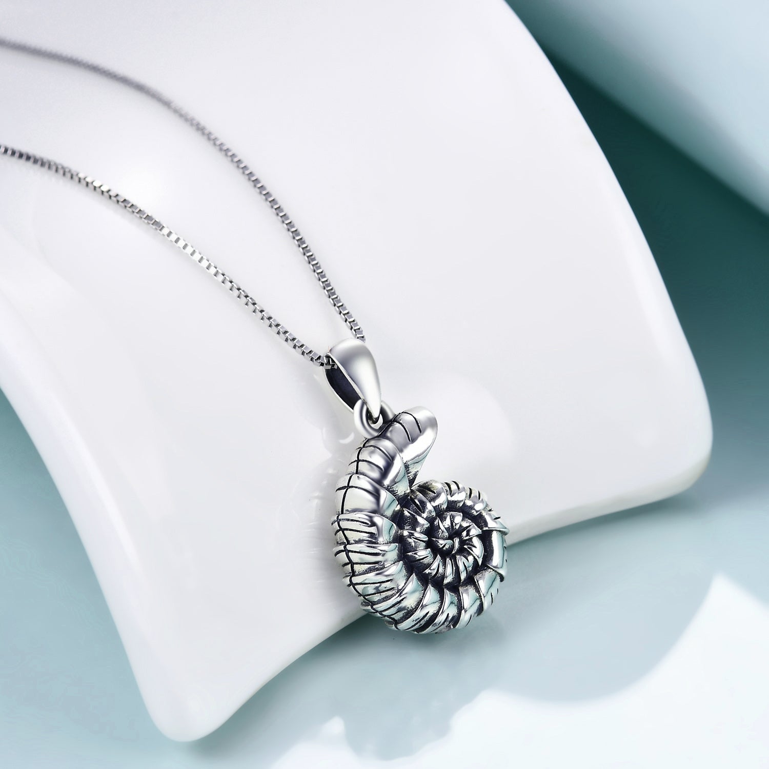 Sterling Silver Conch Urn Necklace for Ashes