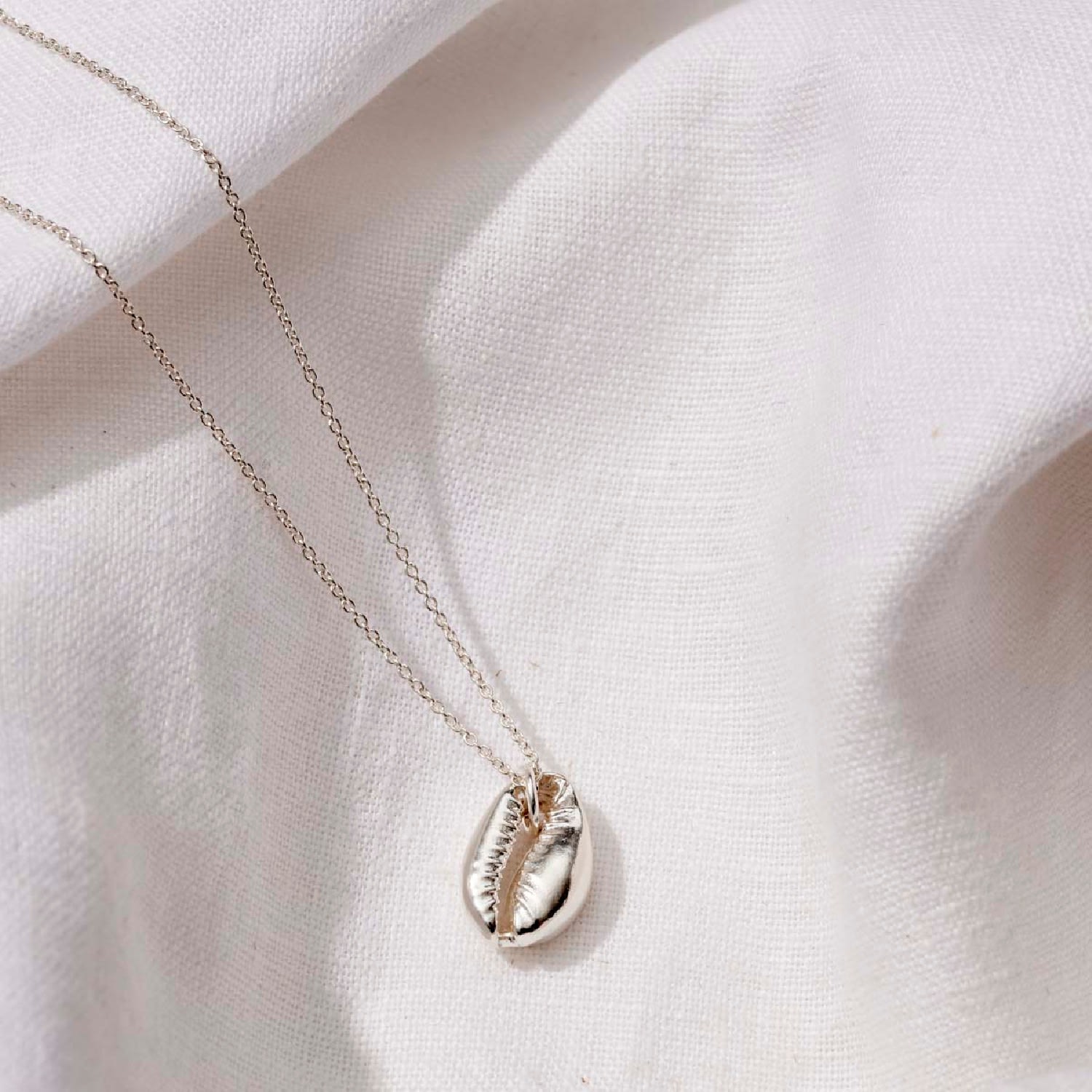 Sterling Silver Cowrie Shell Necklace