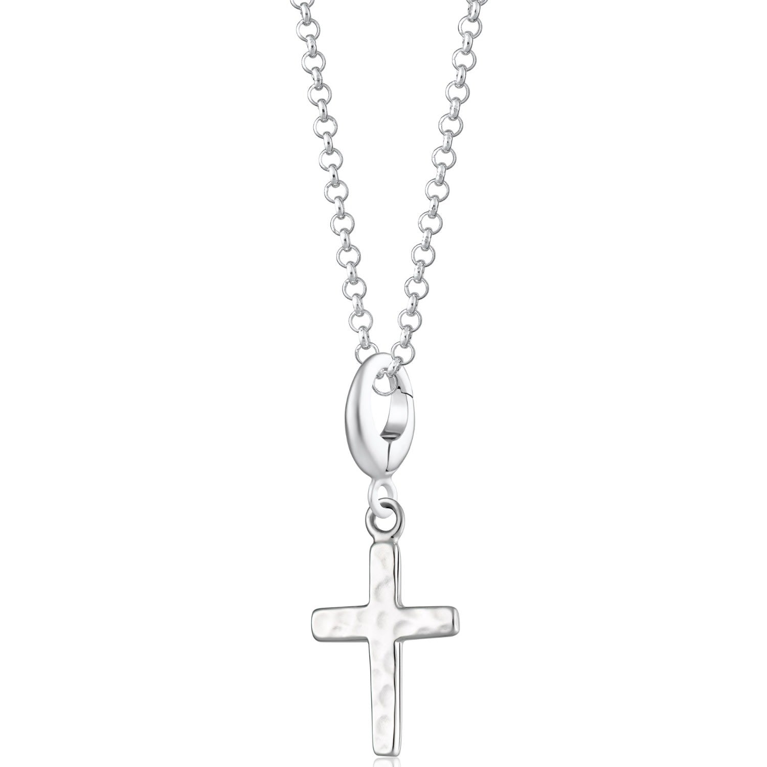 Sterling Silver Cross Charm Necklace