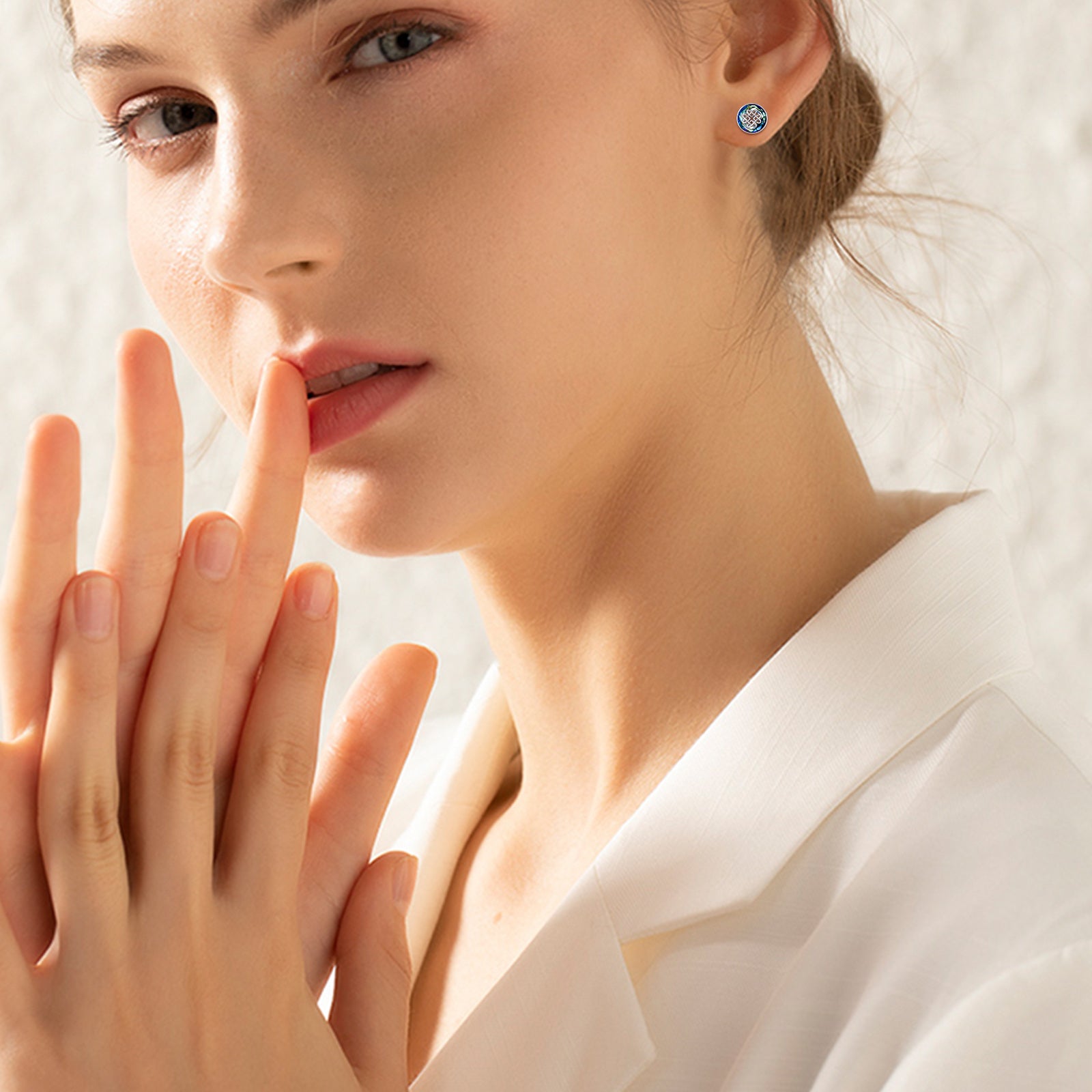 Sterling Silver Crystal Stud Earrings