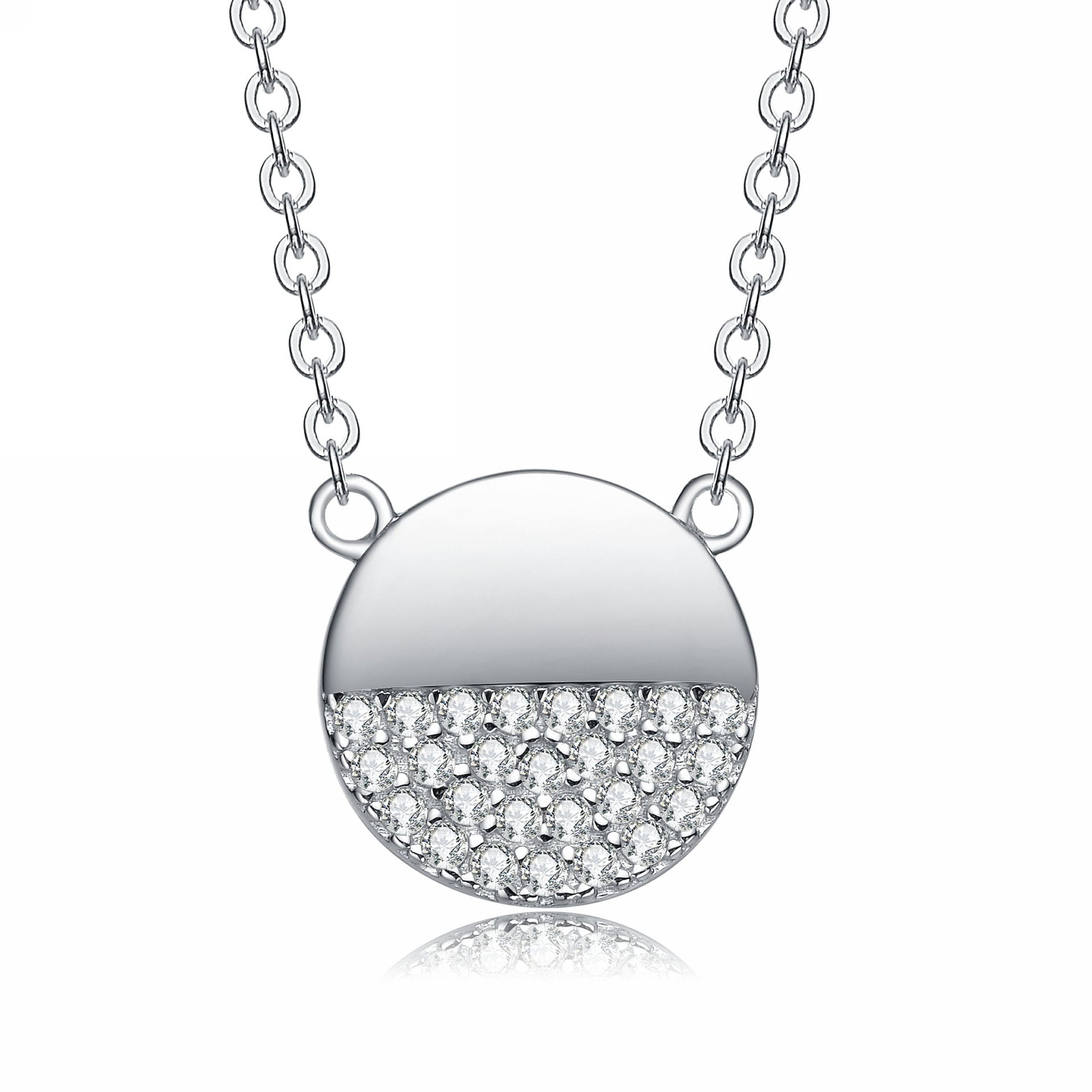 Sterling Silver Cubic Zirconia Butterfly Pendant Necklace