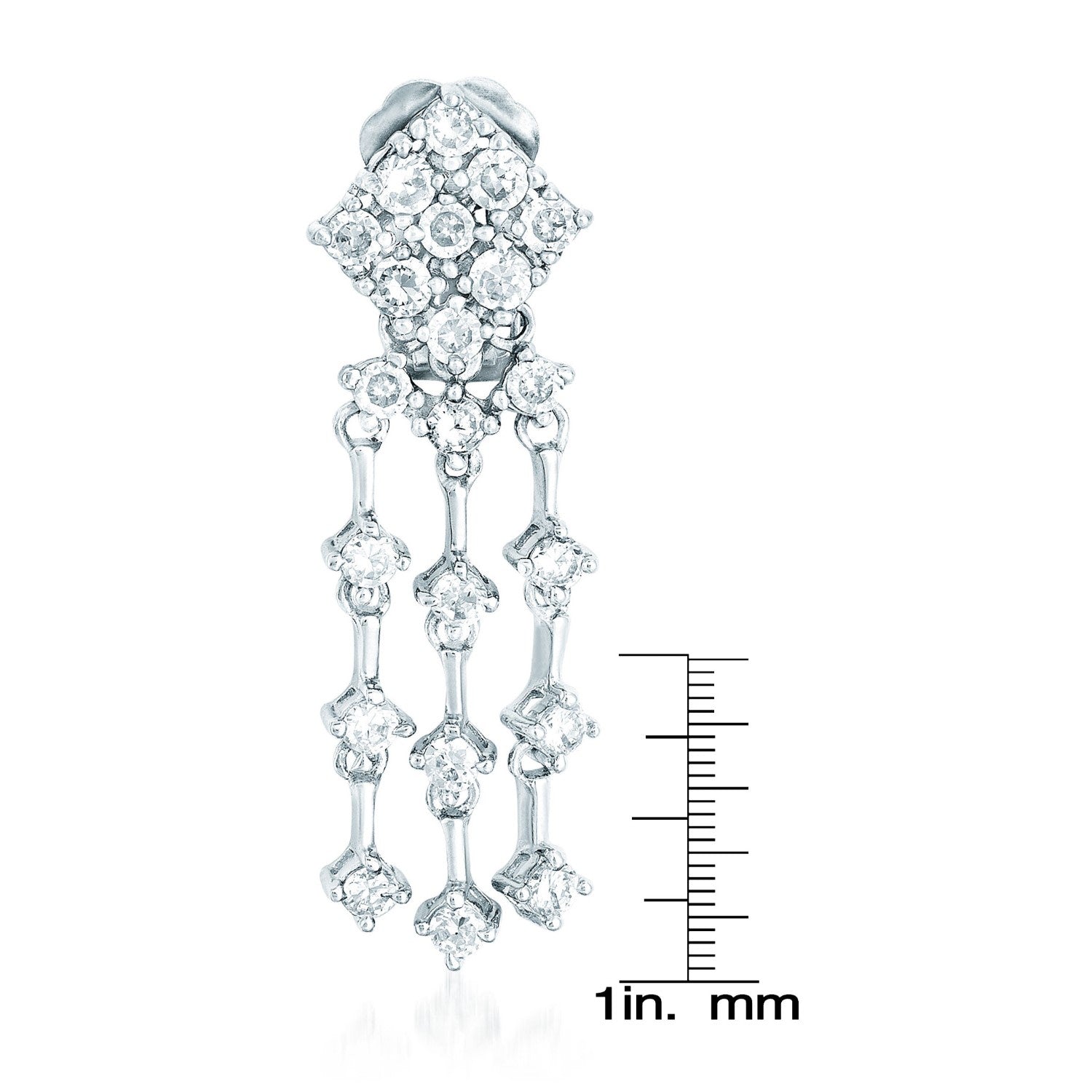 Sterling Silver Cubic Zirconia Dream Catcher Earrings