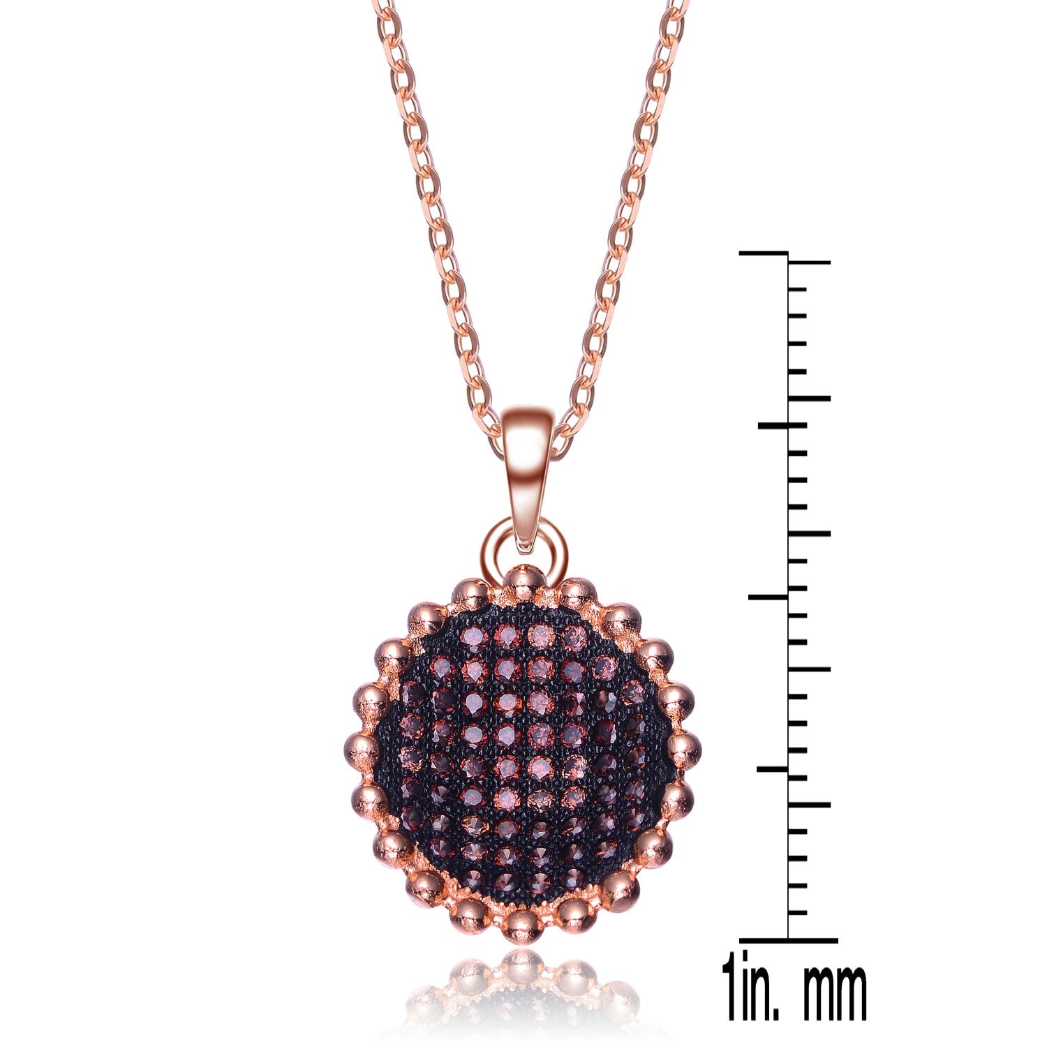 Sterling Silver Cubic Zirconia Round Shaped Pendant