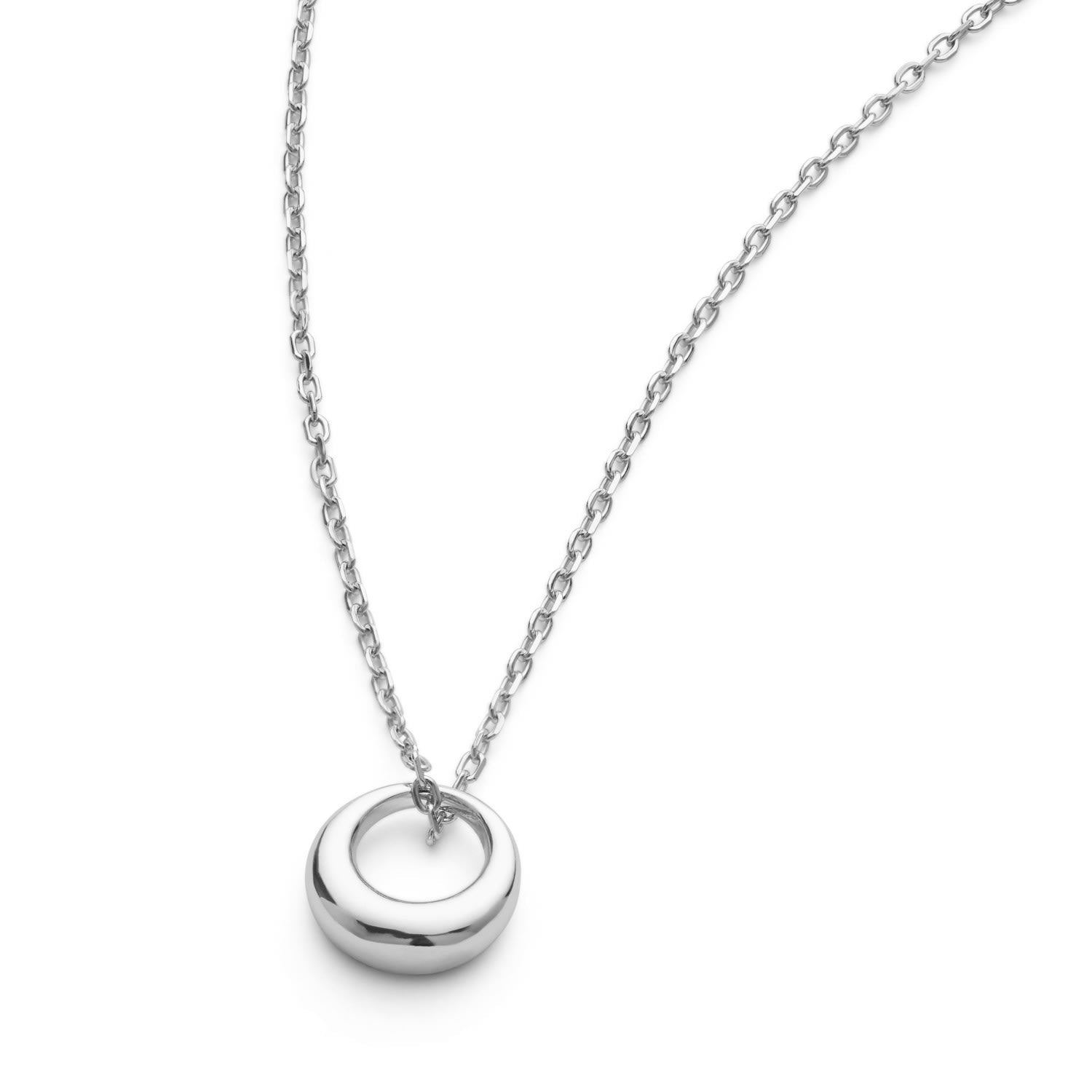 Sterling Silver Dainty Circle Necklace