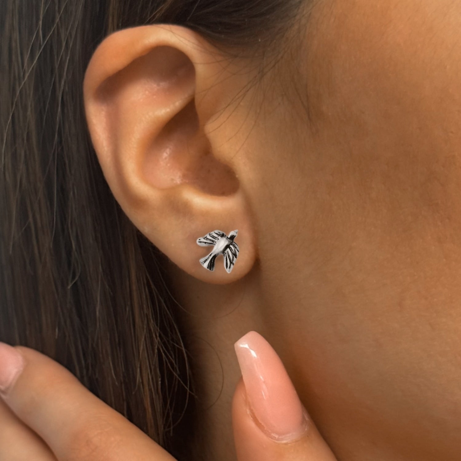 Sterling Silver Dove Earrings – Symbol Of Peace And Freedom – Unaloe Jewellery For Women