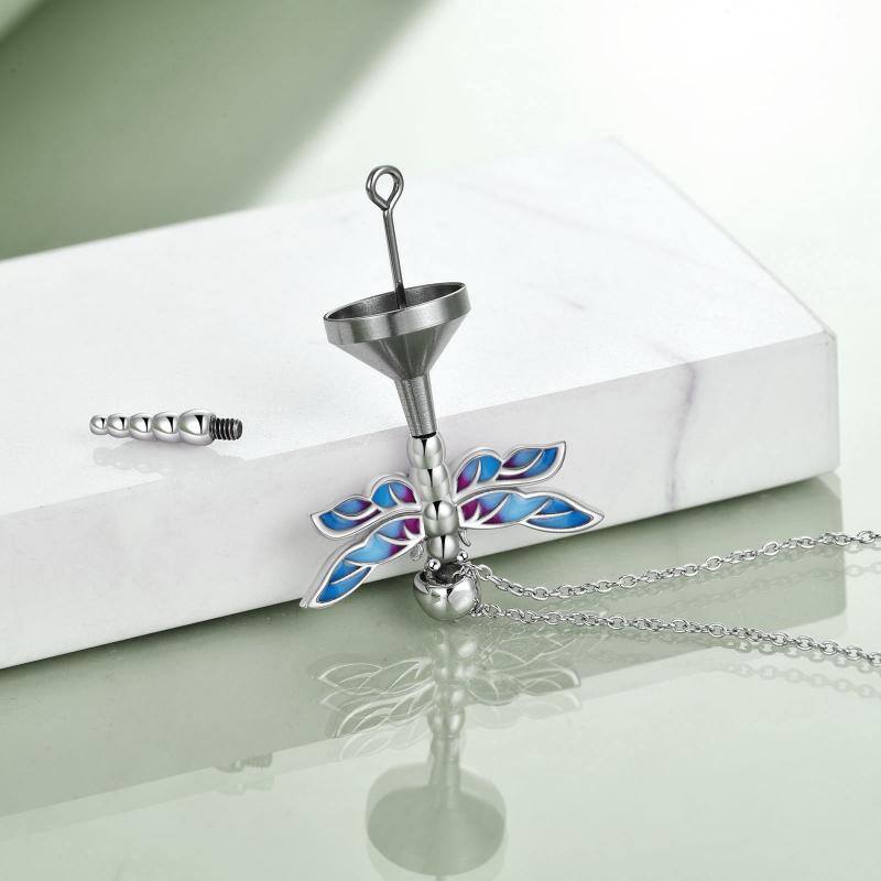 Sterling Silver Dragonfly Urn Necklace for Ashes