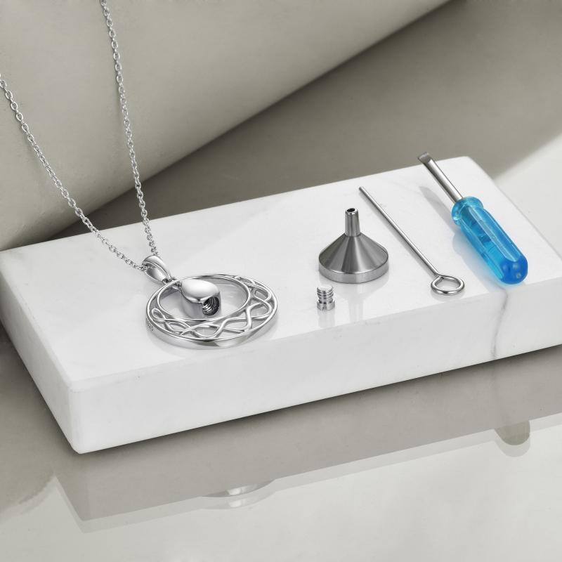 Sterling Silver Drop Shape Urn Necklace for Ashes