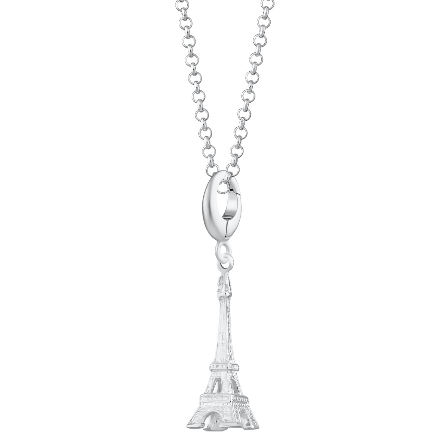 Sterling Silver Eiffel Tower Charm Necklace