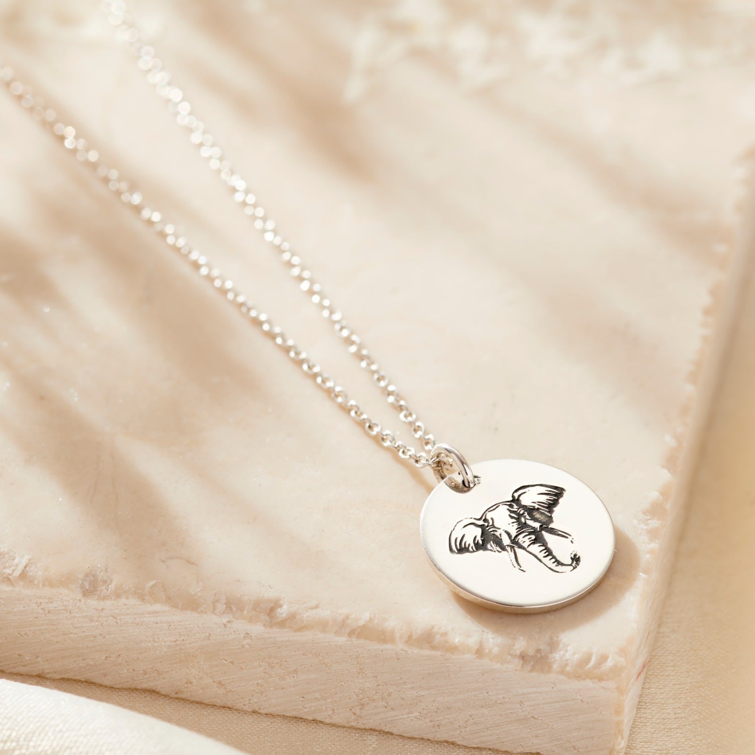 Sterling Silver Elephant Spirit Animal Necklace