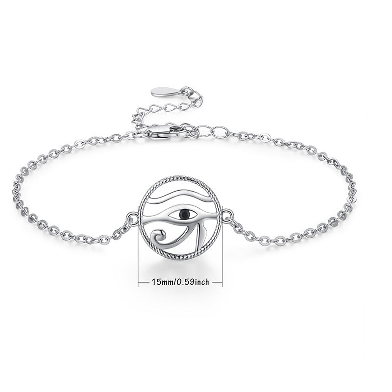 Sterling Silver Evil Eye Charm Bracelet