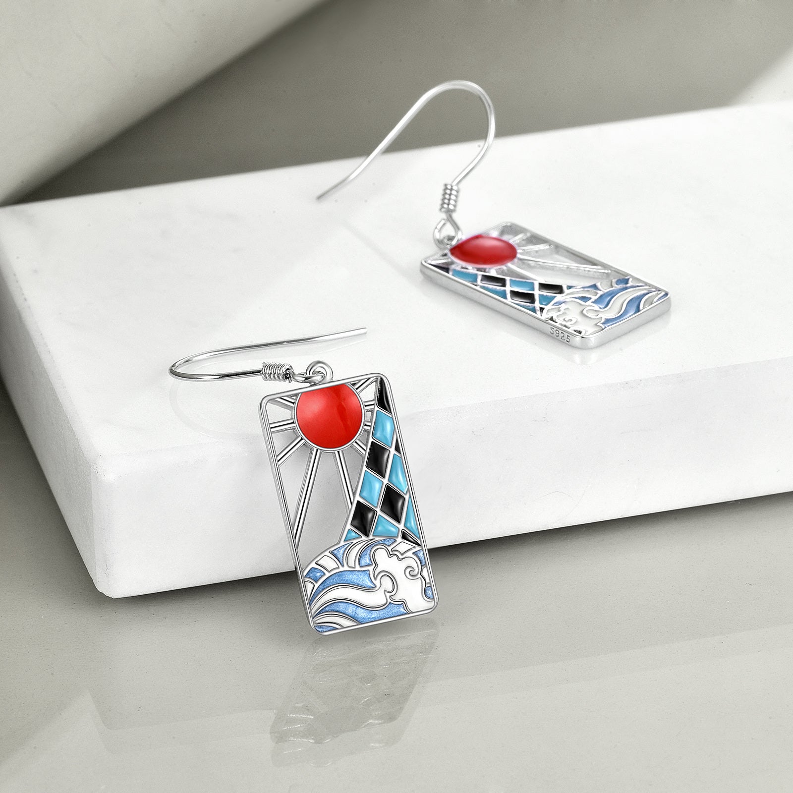 Sterling Silver Filigree & Spray With Sun Drop Earrings For Women