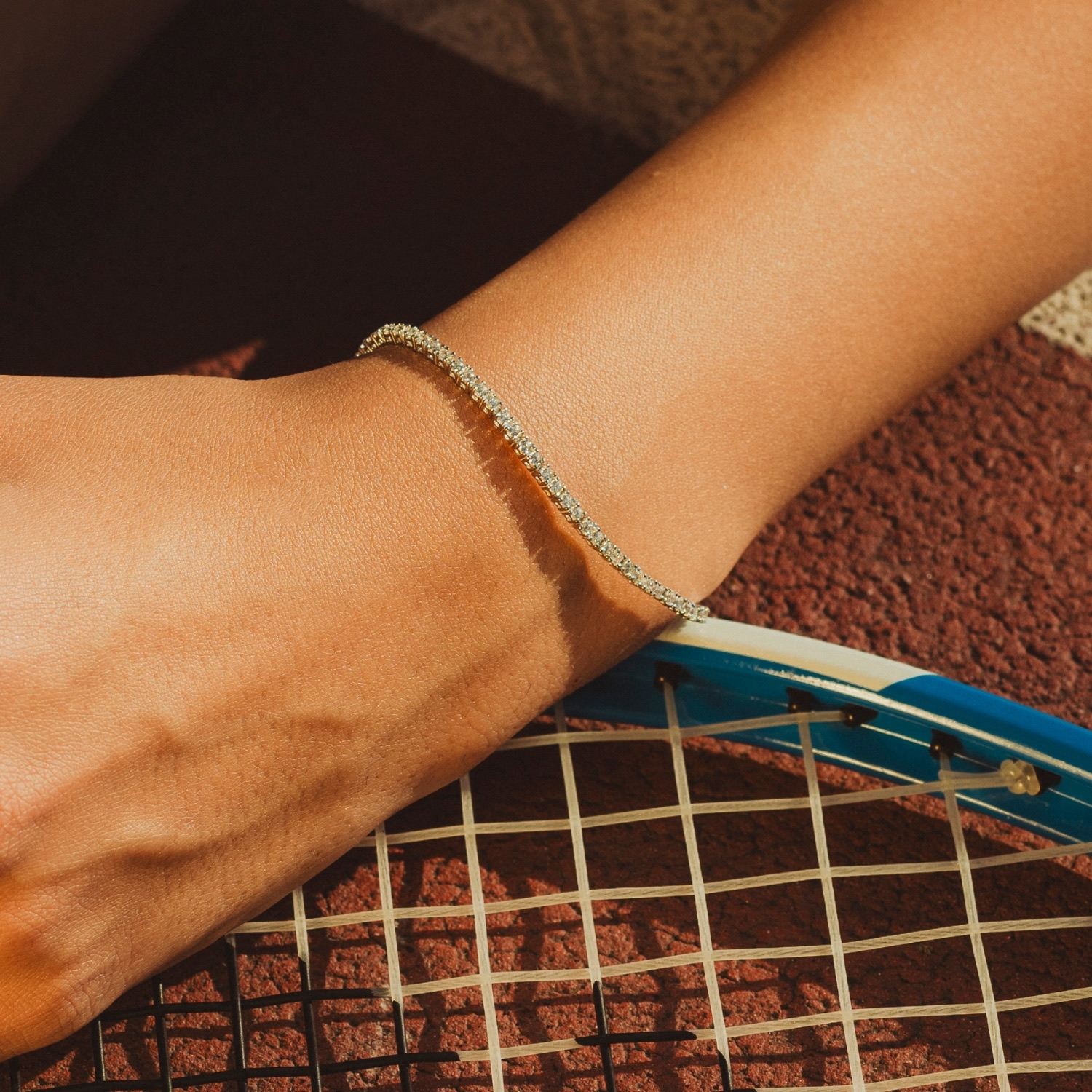 Sterling Silver Fine Tennis Bracelet - Silver