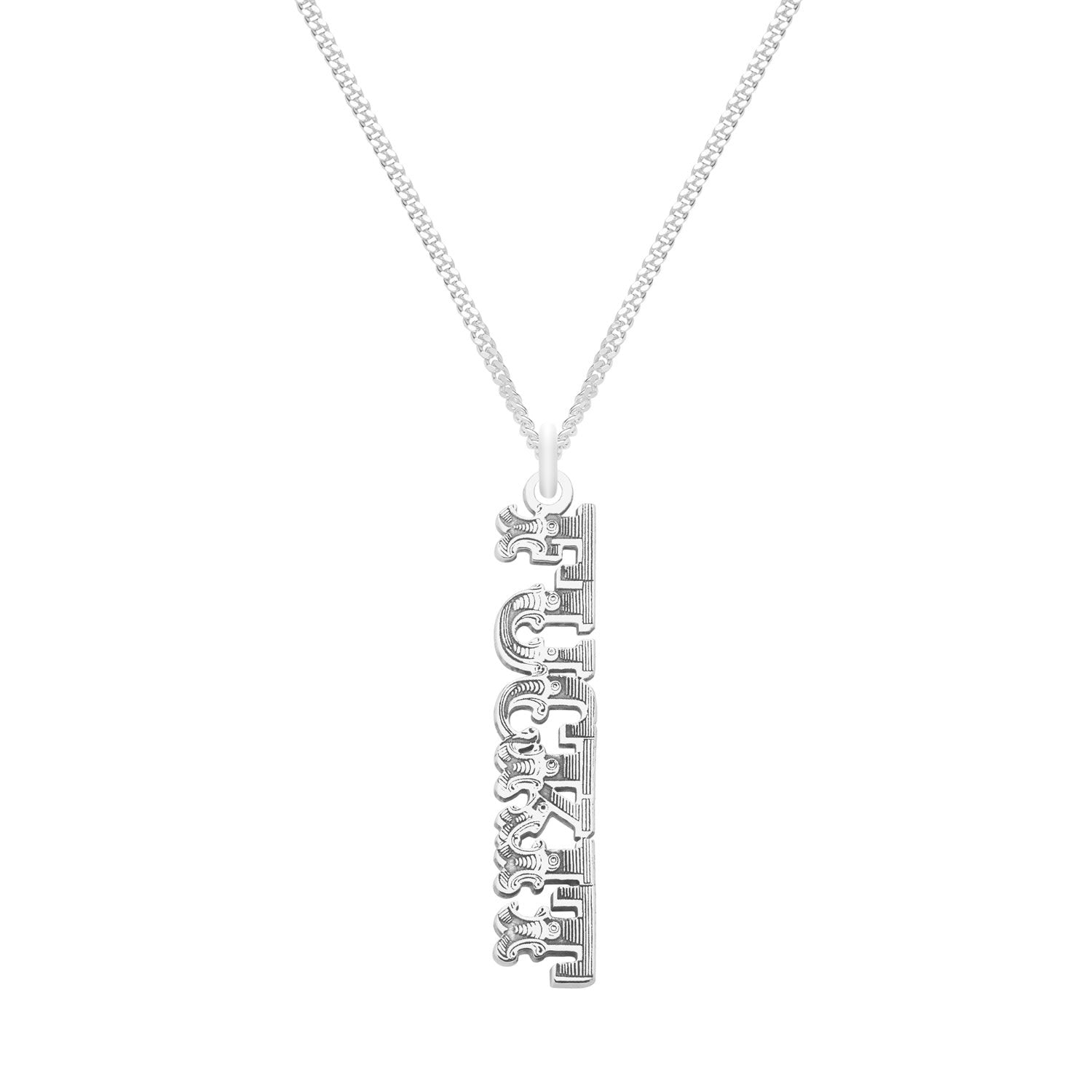 Sterling Silver “Fuckit” Word Necklace