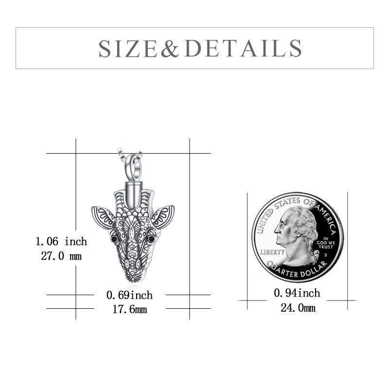 Sterling Silver Giraffe Urn Necklace for Ashes