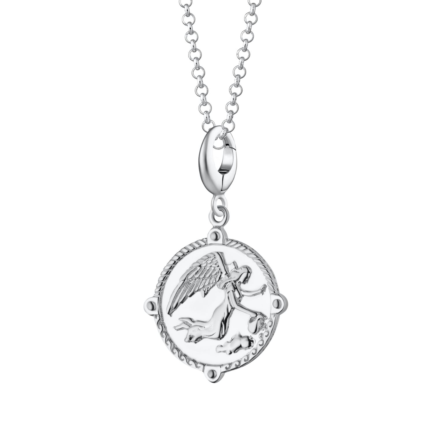 Sterling Silver Goddess Of Communication Iris Charm Necklace