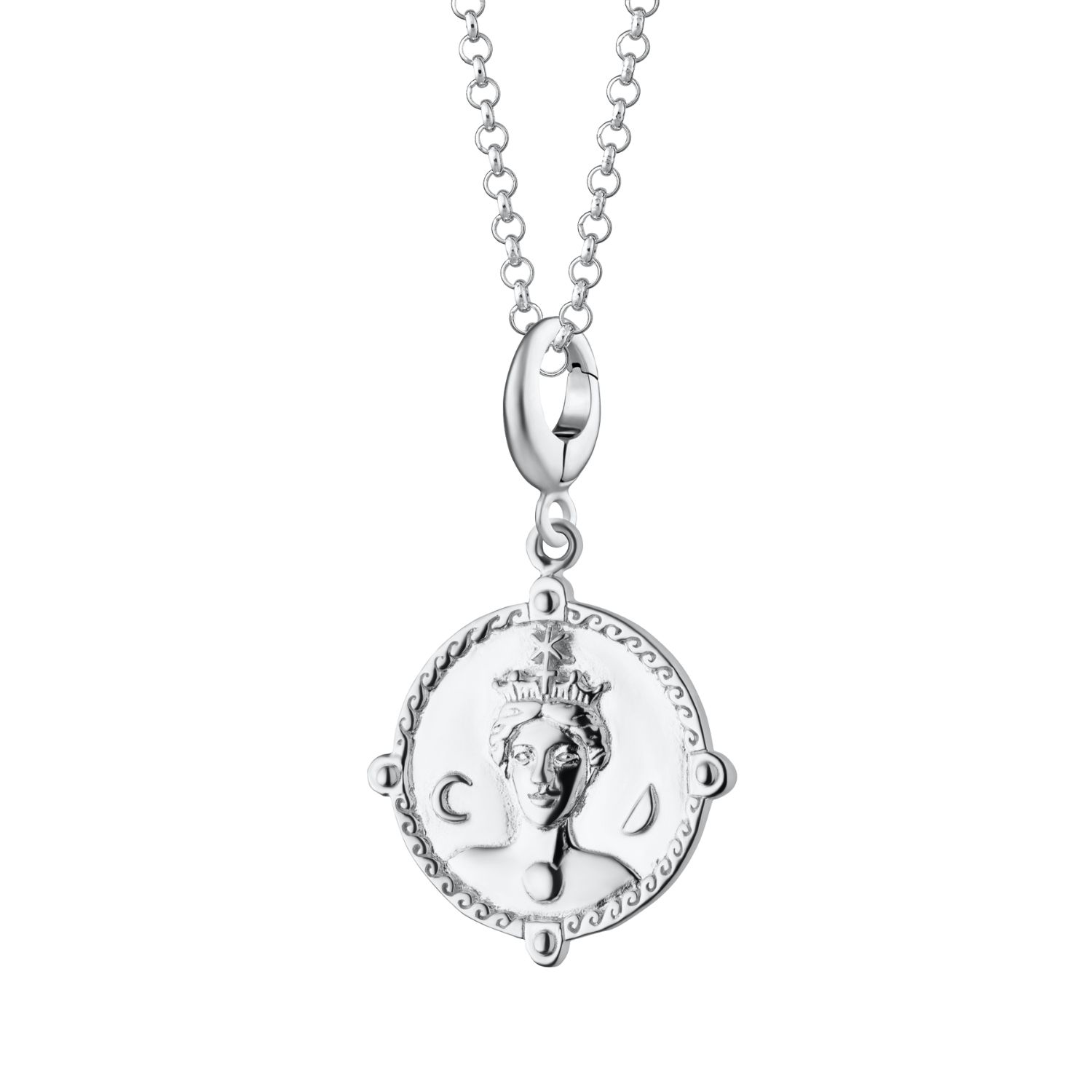 Sterling Silver Goddess Of Women And Mothers Hera Charm Necklace