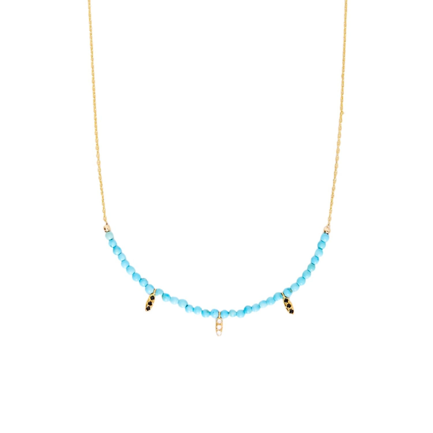Sterling Silver Gold Plated Turquoise Necklace