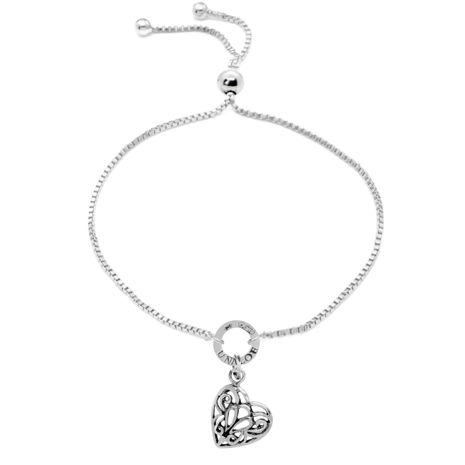 Sterling Silver Heart Bracelet