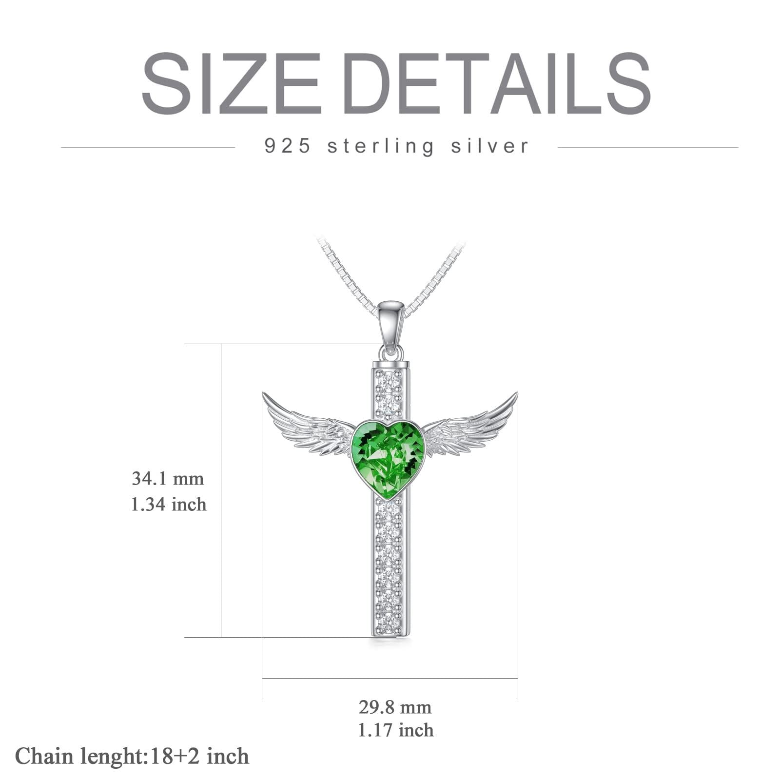 Sterling Silver Heart Cross Feather Engraved Urn Necklace for Ashes for Women Men
