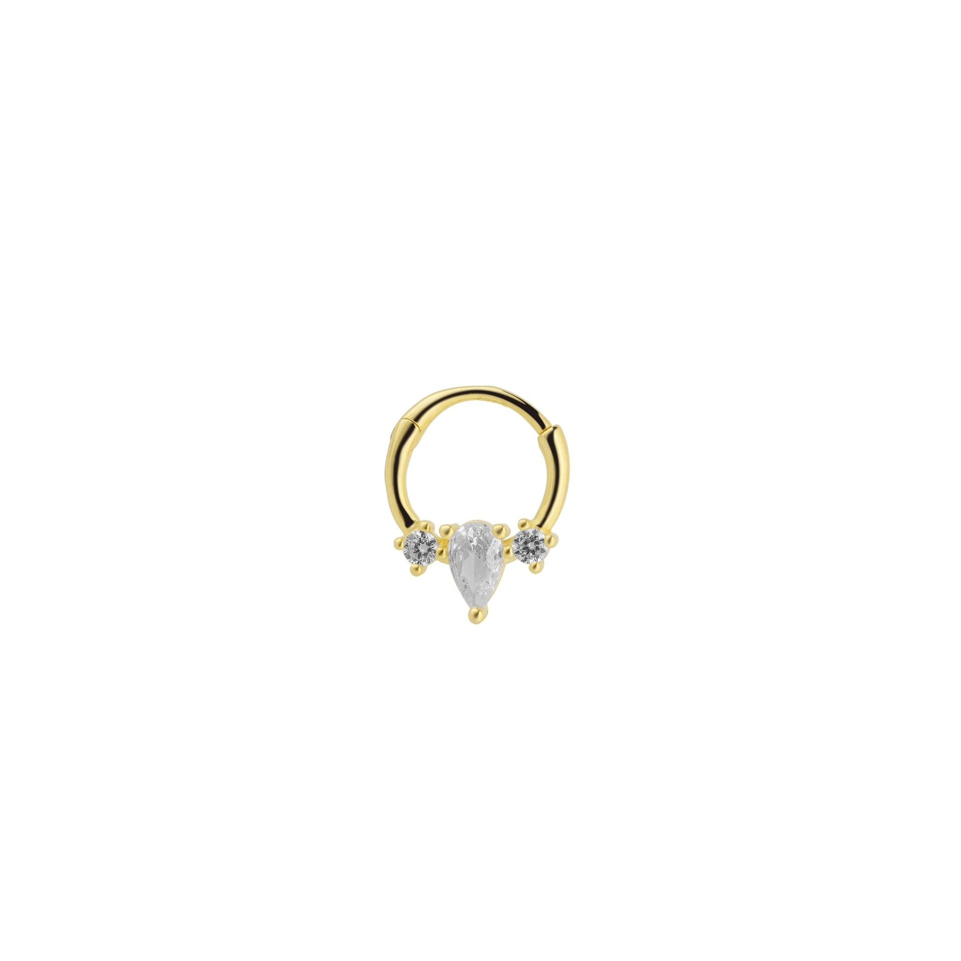 Sterling Silver Helix Tragus Piercing - Gold
