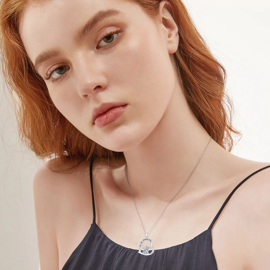 Sterling Silver Highland Cow Pendant Necklace